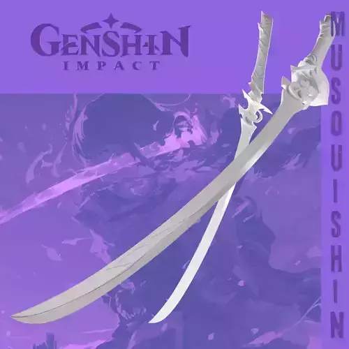 Raiden Shogun Sword - Musou Ishin - Genshin Inpact 3D print model