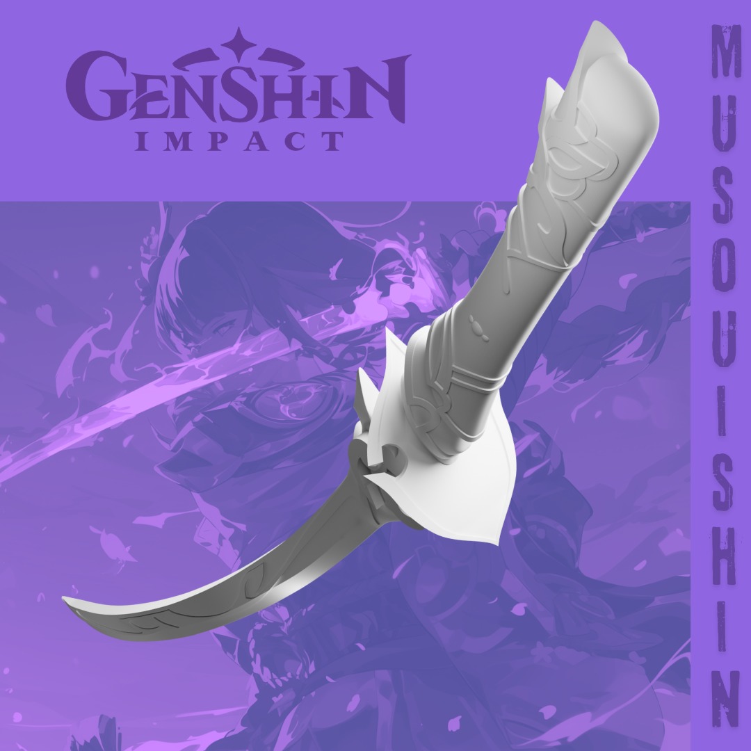 Raiden Shogun Sword - Musou Ishin - Genshin Inpact 3D print model_2