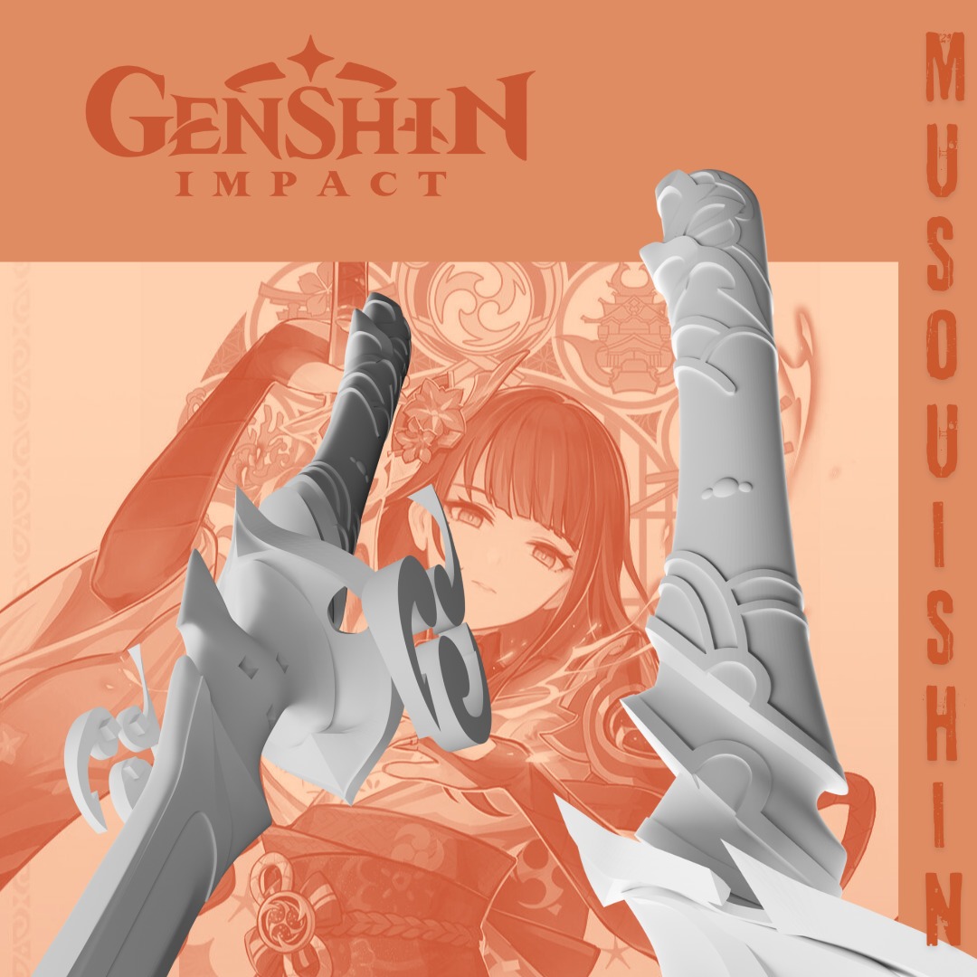 Raiden Shogun Sword - Musou Ishin - Genshin Inpact 3D print model_3