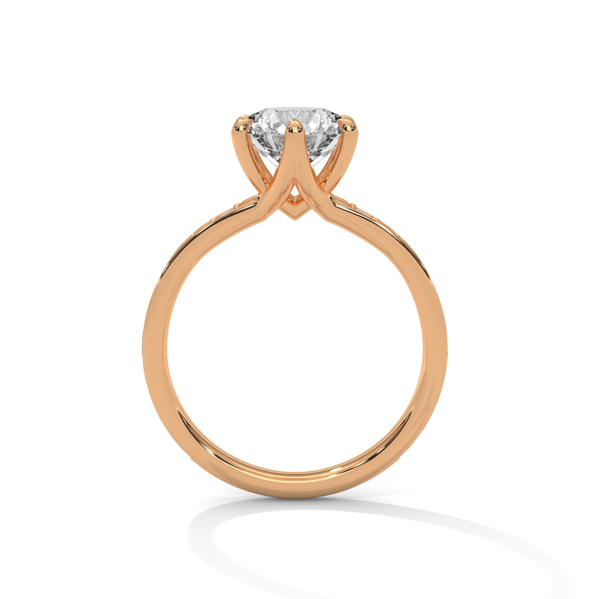 Solitaire ring with 360 view animation 3D print model_6