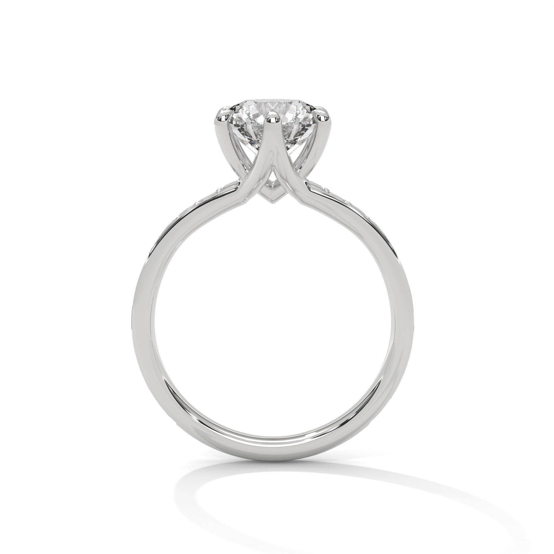 Solitaire ring with 360 view animation 3D print model_7