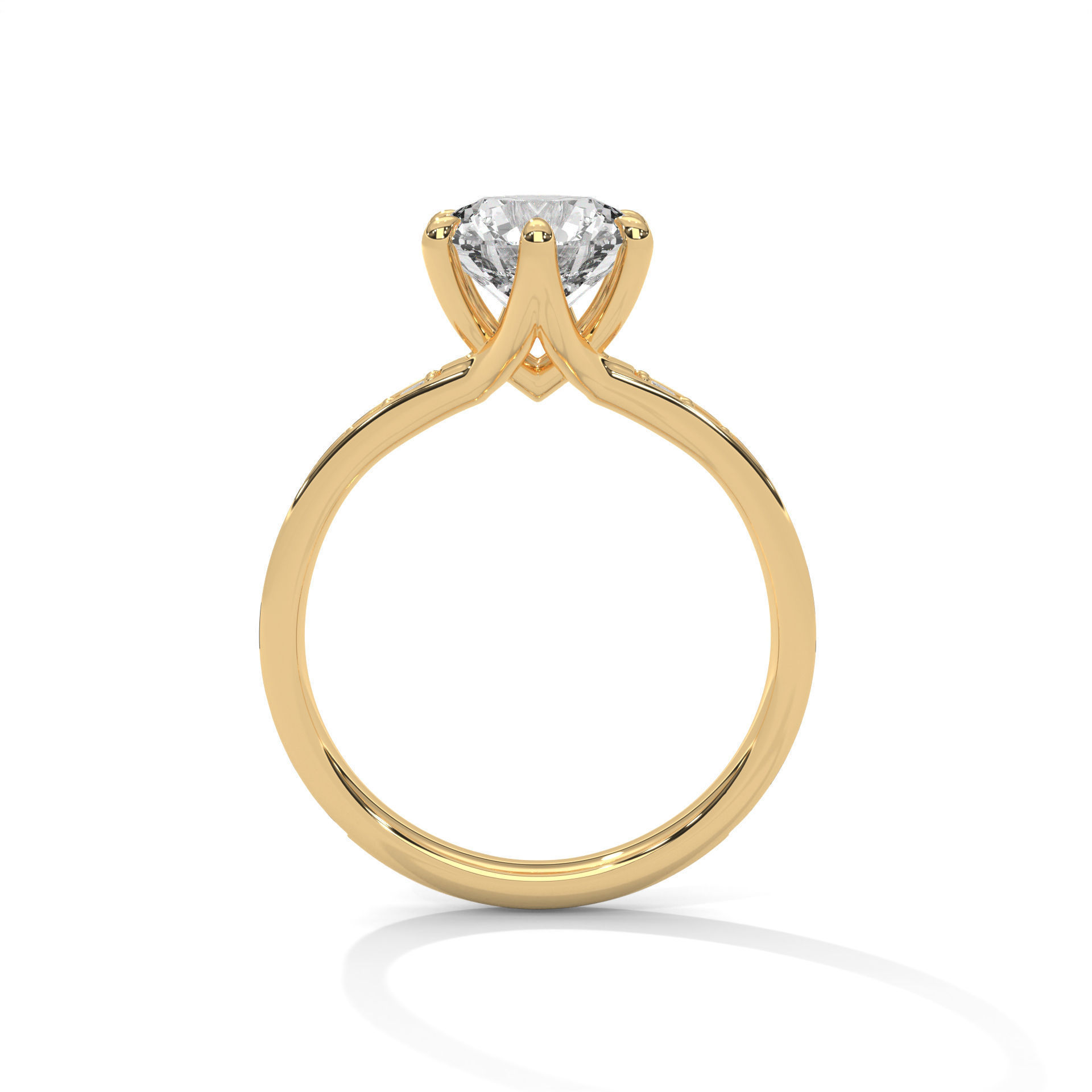 Solitaire ring with 360 view animation 3D print model_8