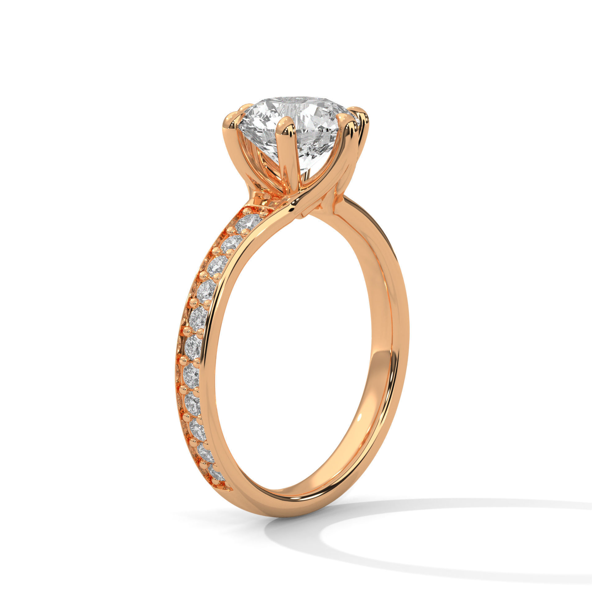 Solitaire ring with 360 view animation 3D print model_4