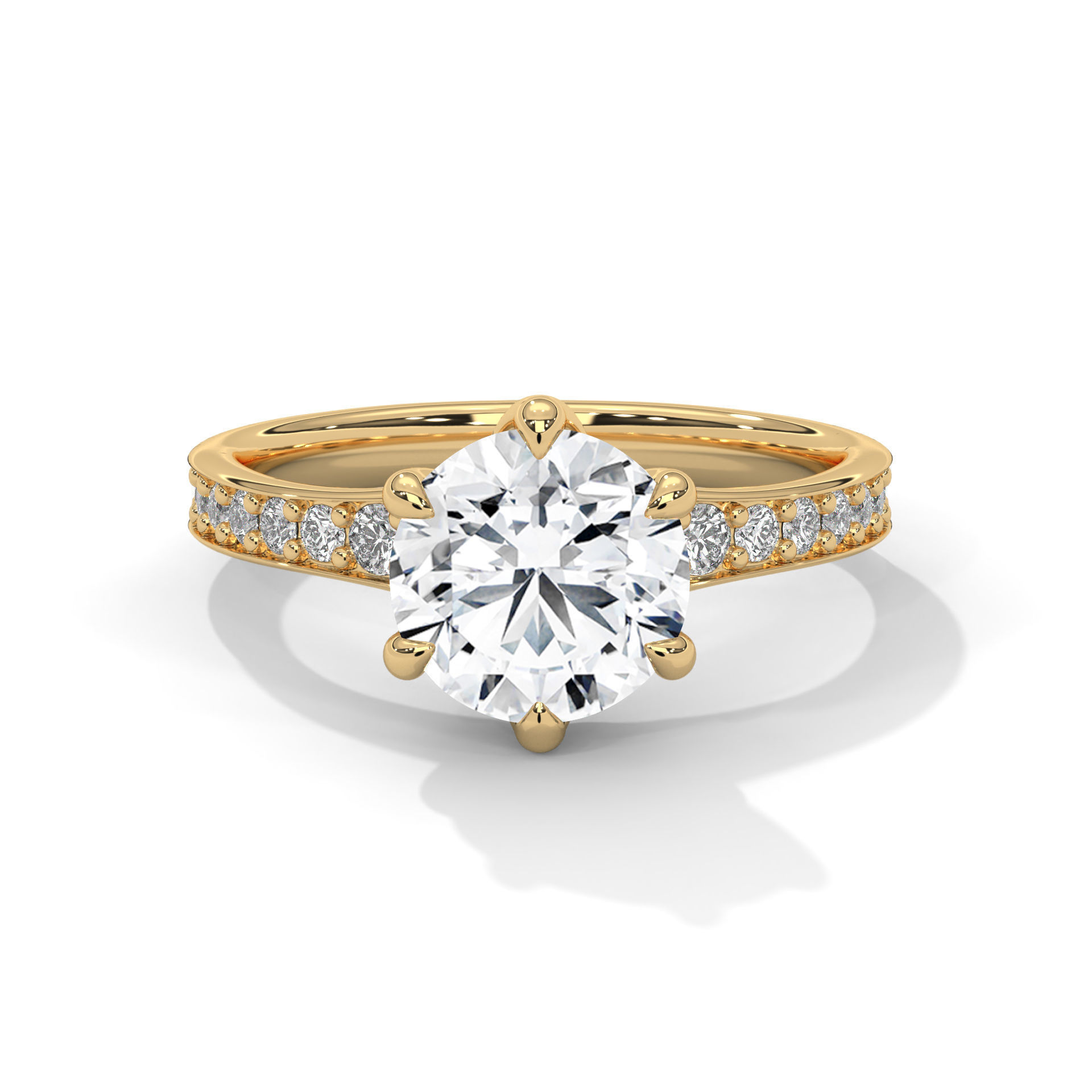 Solitaire ring with 360 view animation 3D print model_1