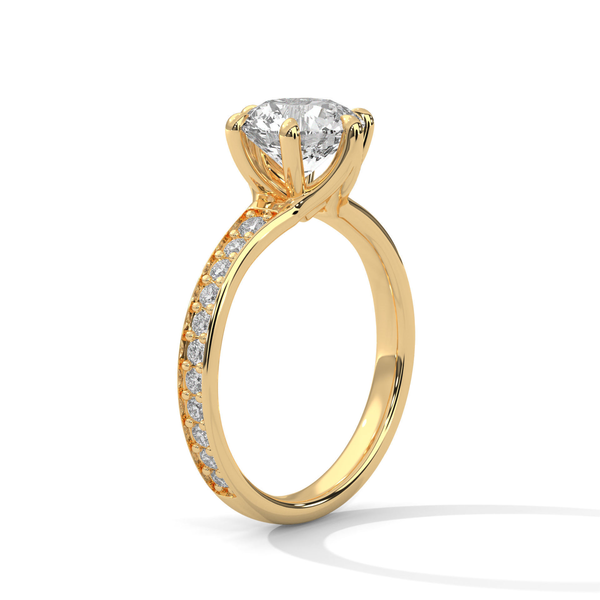 Solitaire ring with 360 view animation 3D print model_5