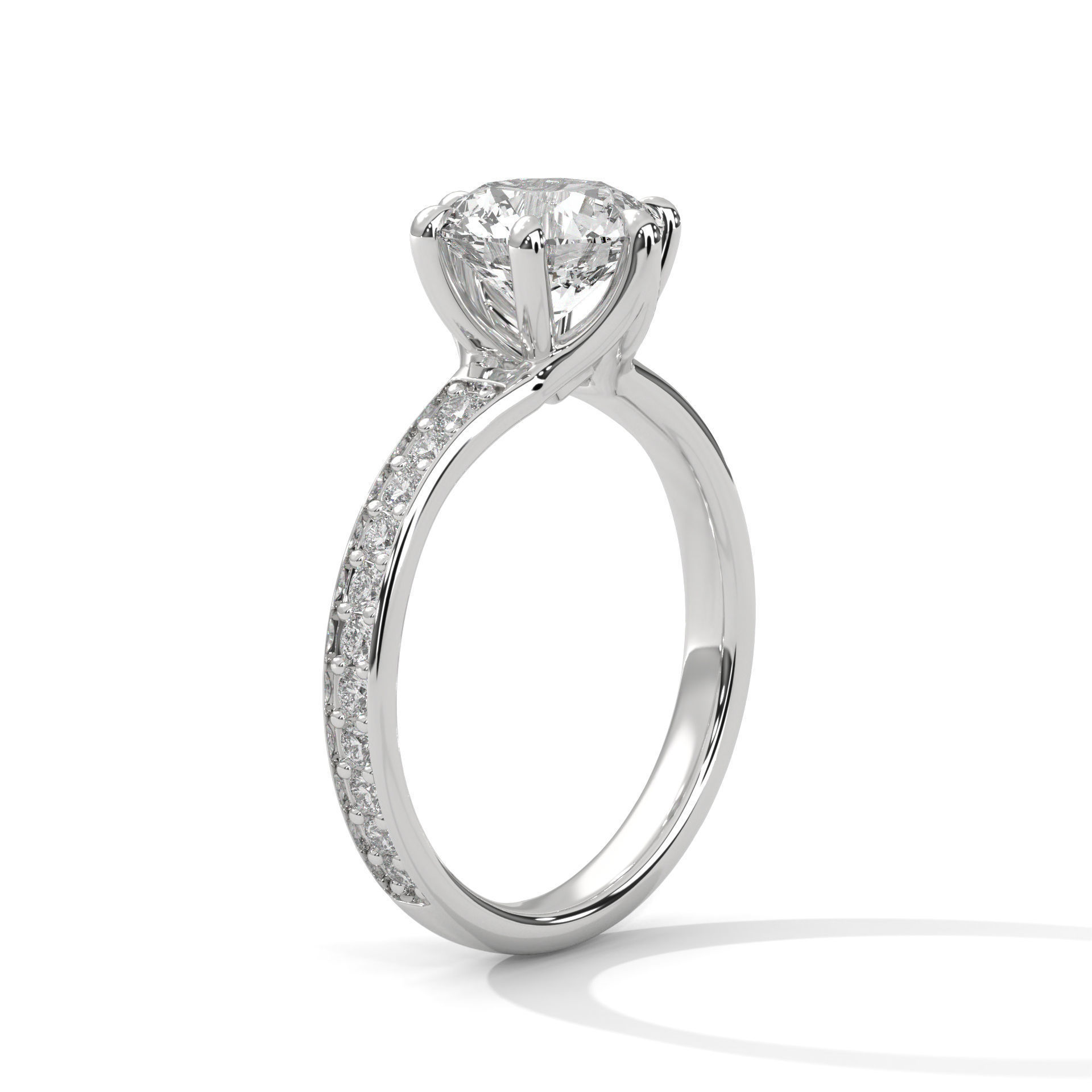 Solitaire ring with 360 view animation 3D print model_3