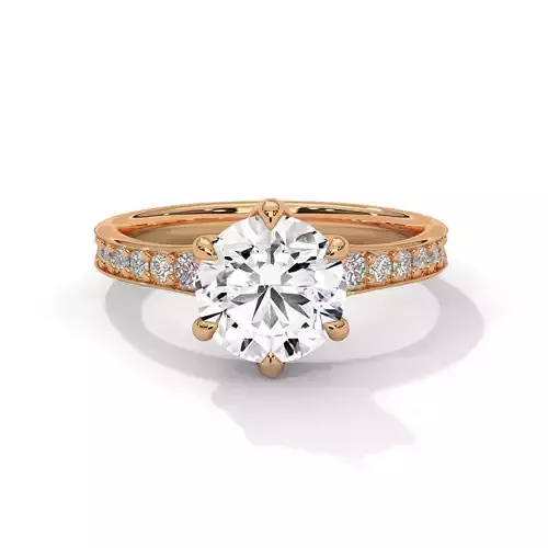Solitaire ring with 360 view animation 