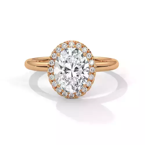 Halo Solitaire ring with 360 view animation  3D print model