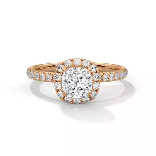 Halo Solitaire ring with 360 view animation  3D print model