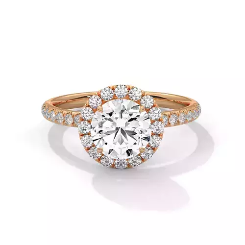 Halo Solitaire ring with 360 view animation  3D print model