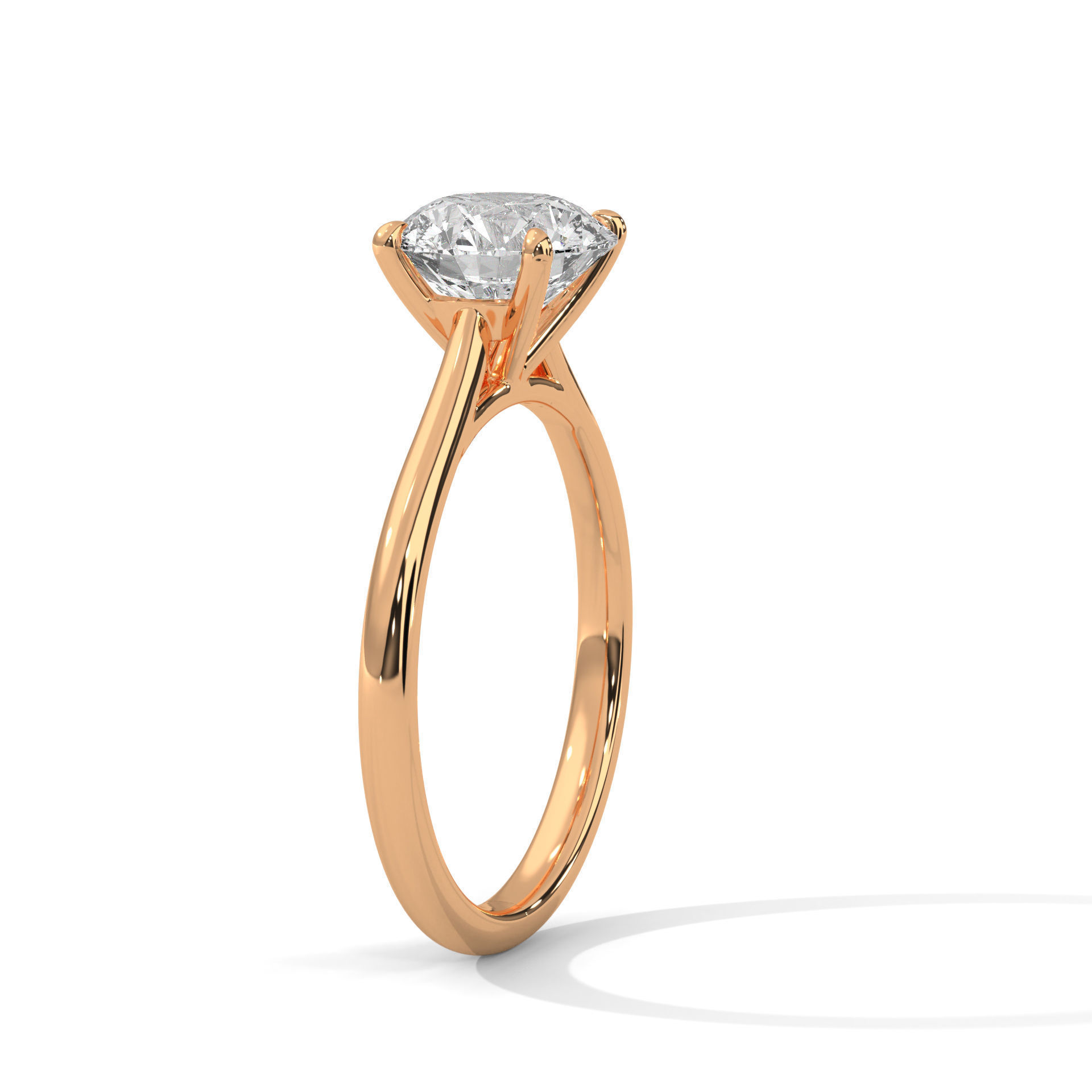 Mono Diamond Solitaire ring with 360 view animation 3D print model_5