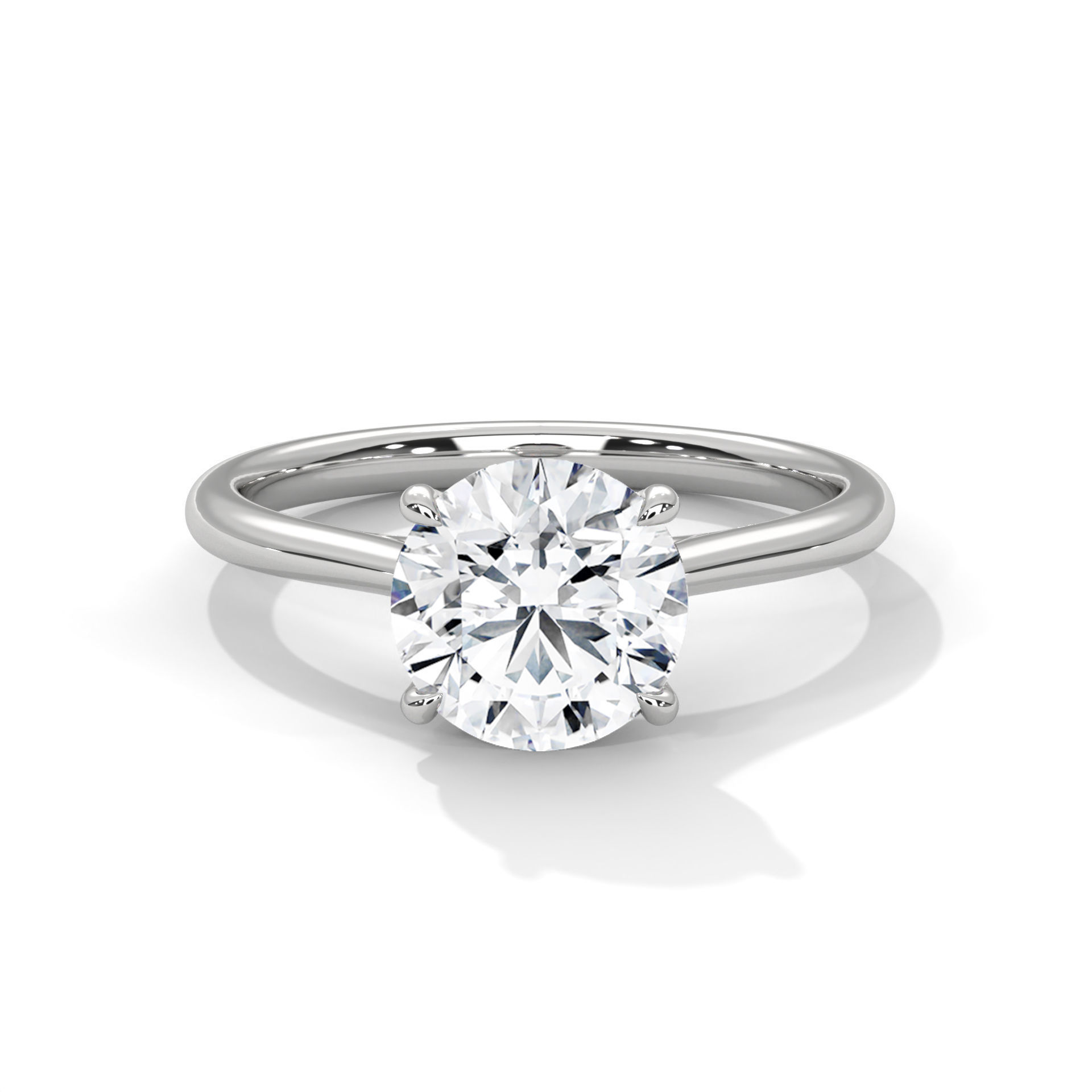 Mono Diamond Solitaire ring with 360 view animation 3D print model_2