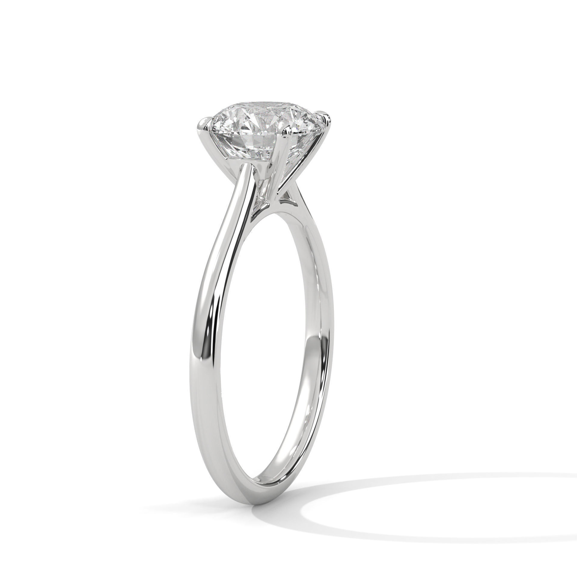 Mono Diamond Solitaire ring with 360 view animation 3D print model_3
