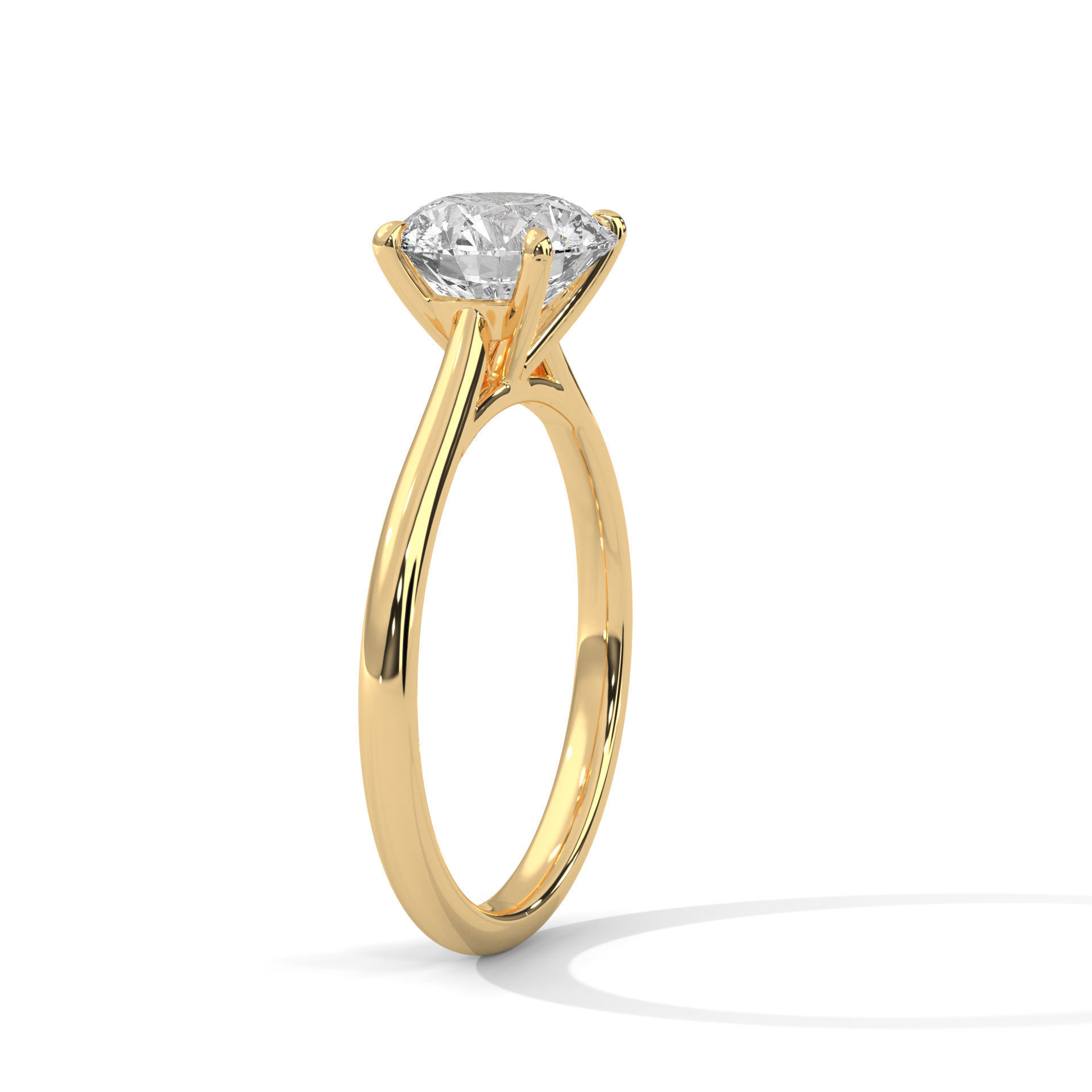 Mono Diamond Solitaire ring with 360 view animation 3D print model_4