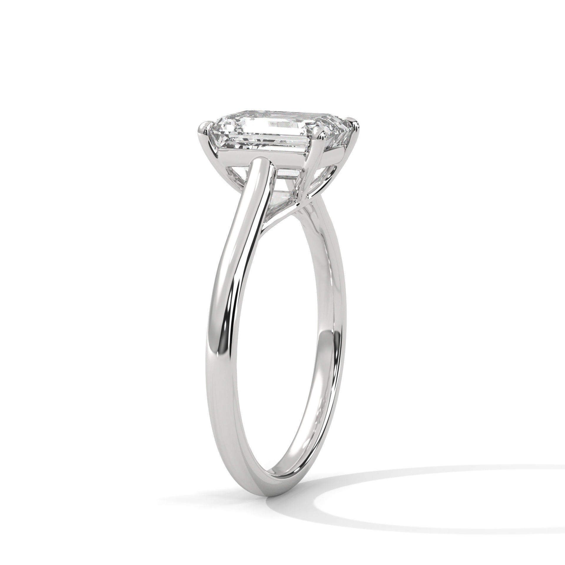 Emerald Mono Solitaire ring with 360 view animation  3D print model_4