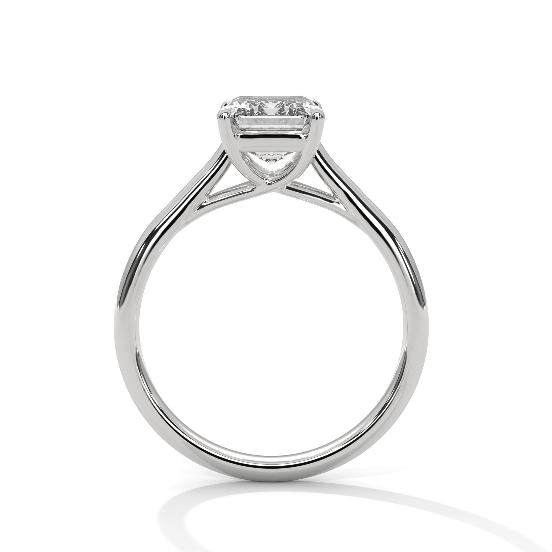 Emerald Mono Solitaire ring with 360 view animation  3D print model_6