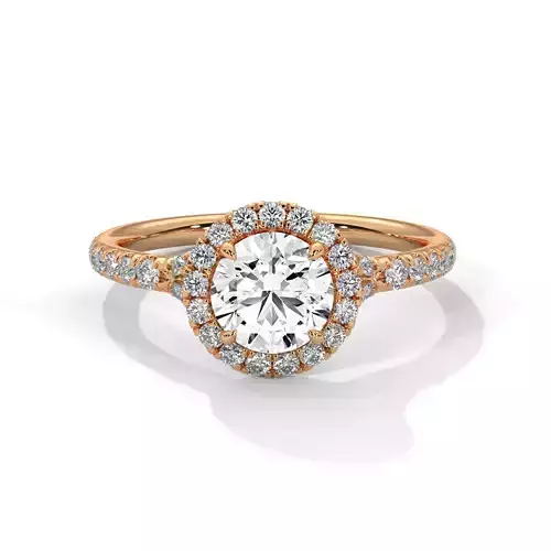 Halo Solitaire ring with 360 view animation  3D print model