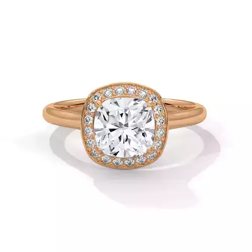 Halo Solitaire ring with 360 view animation  3D print model