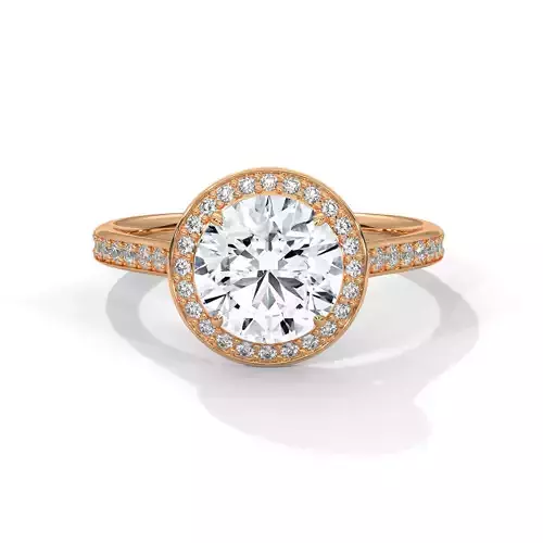 Halo Solitaire ring with 360 view animation  3D print model