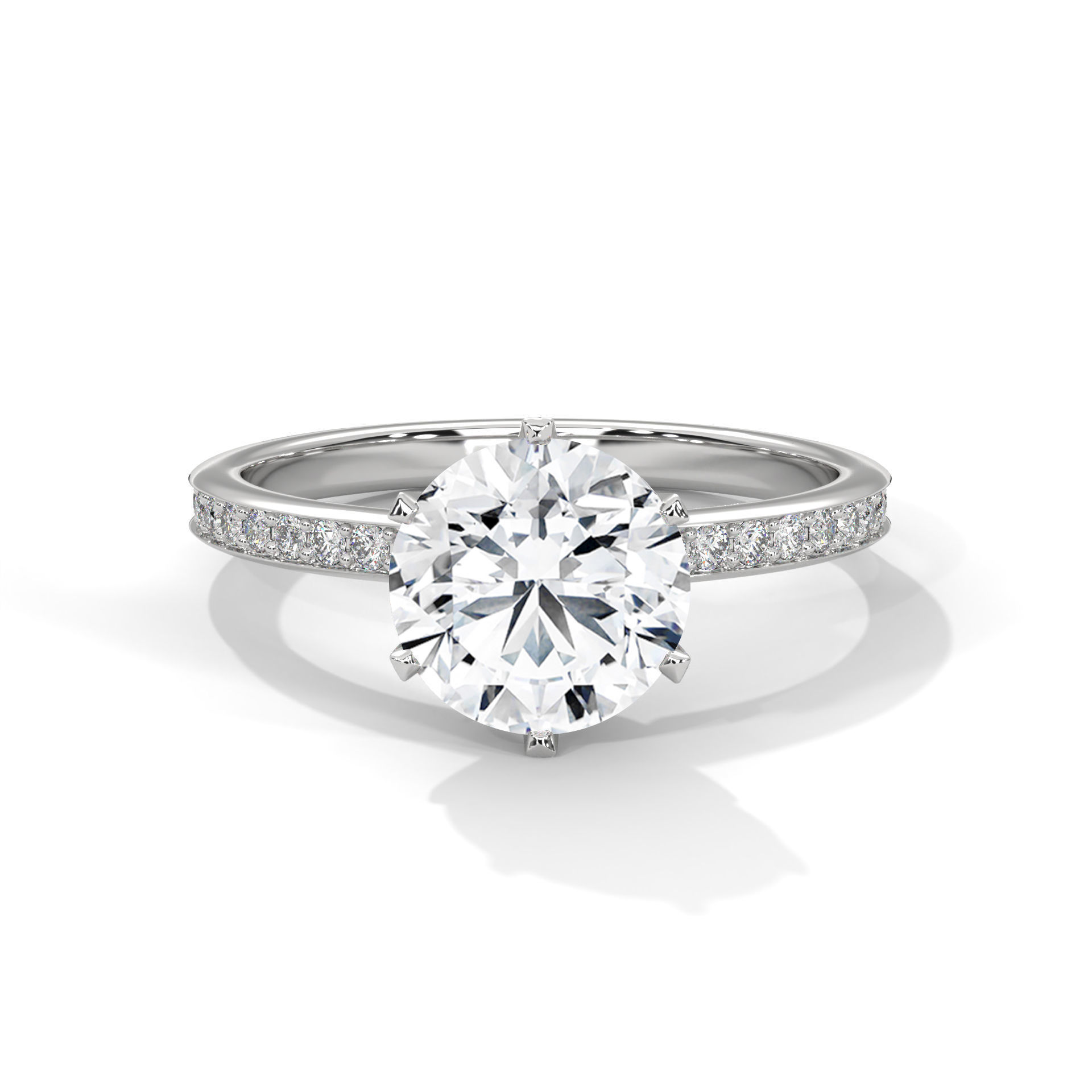 Solitaire ring with 360 view animation  3D print model_1