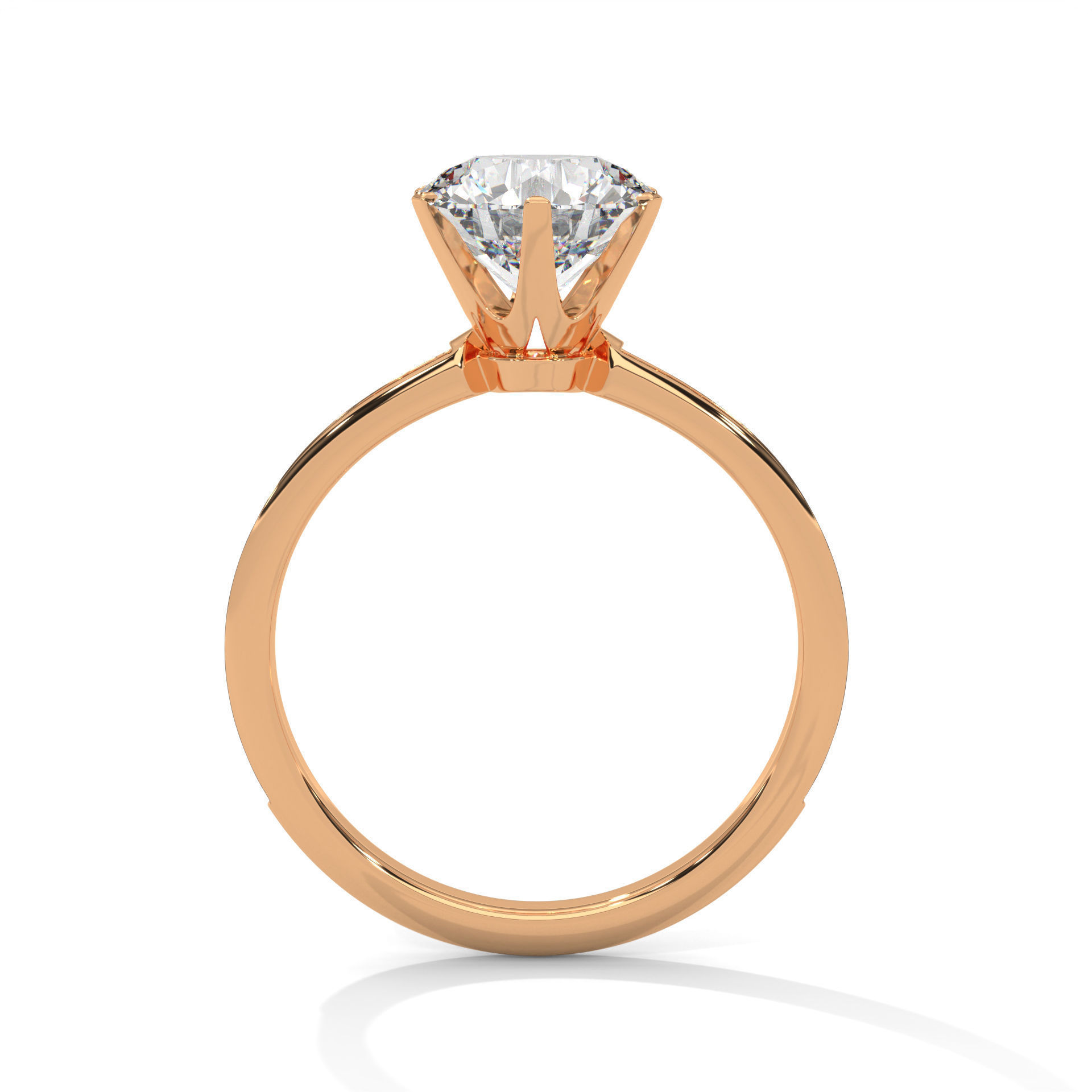 Solitaire ring with 360 view animation  3D print model_7