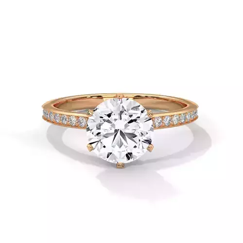 Solitaire ring with 360 view animation 