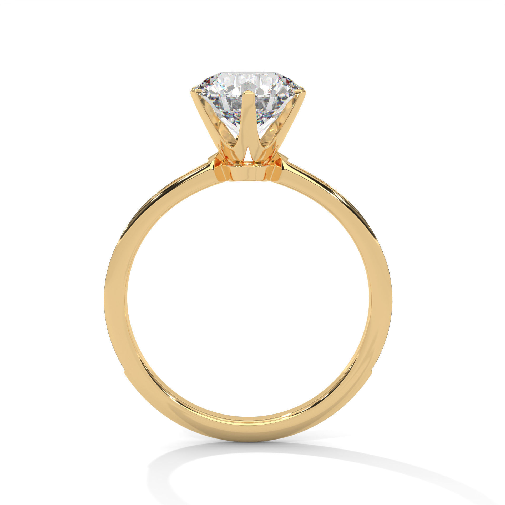 Solitaire ring with 360 view animation  3D print model_8