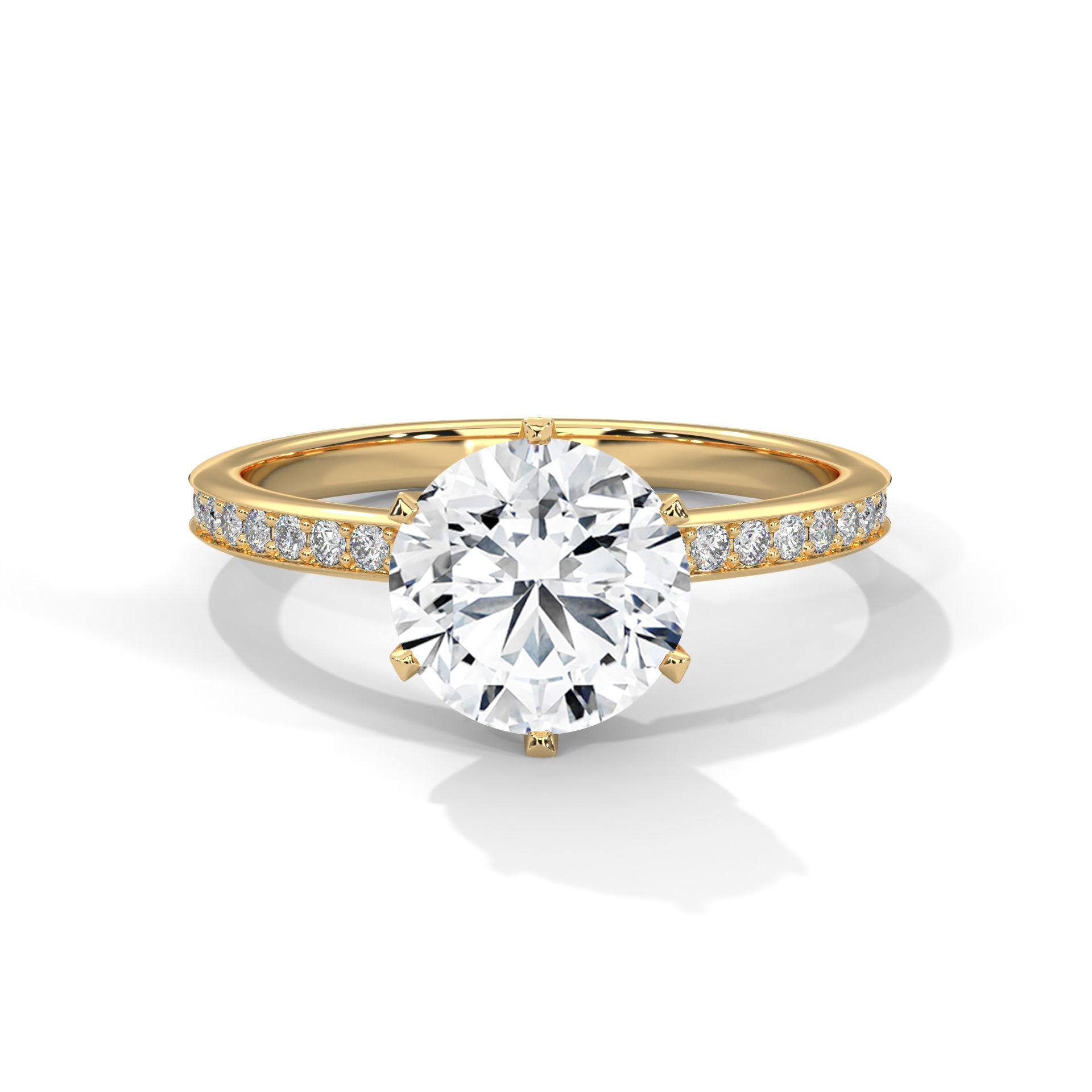 Solitaire ring with 360 view animation  3D print model_2