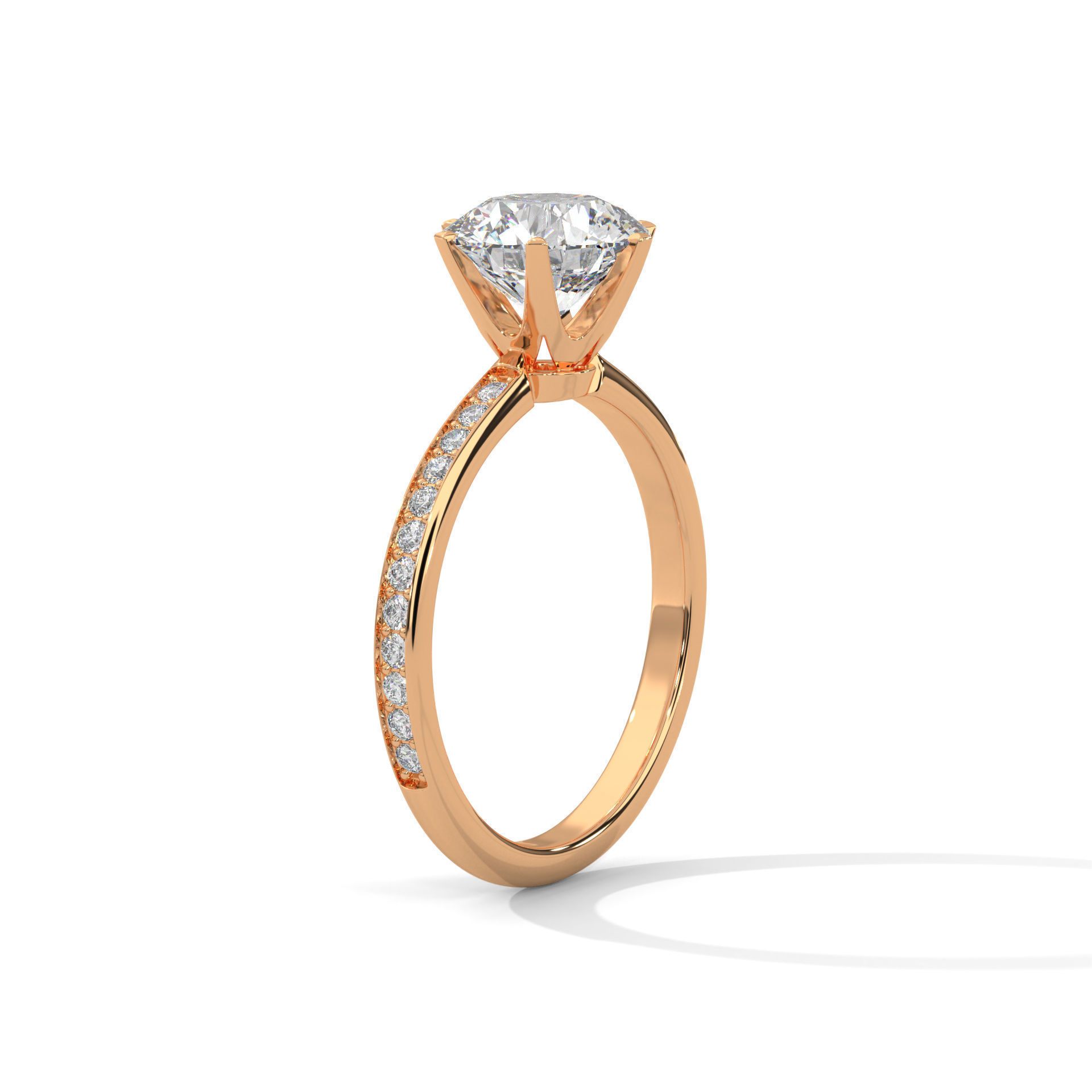 Solitaire ring with 360 view animation  3D print model_4
