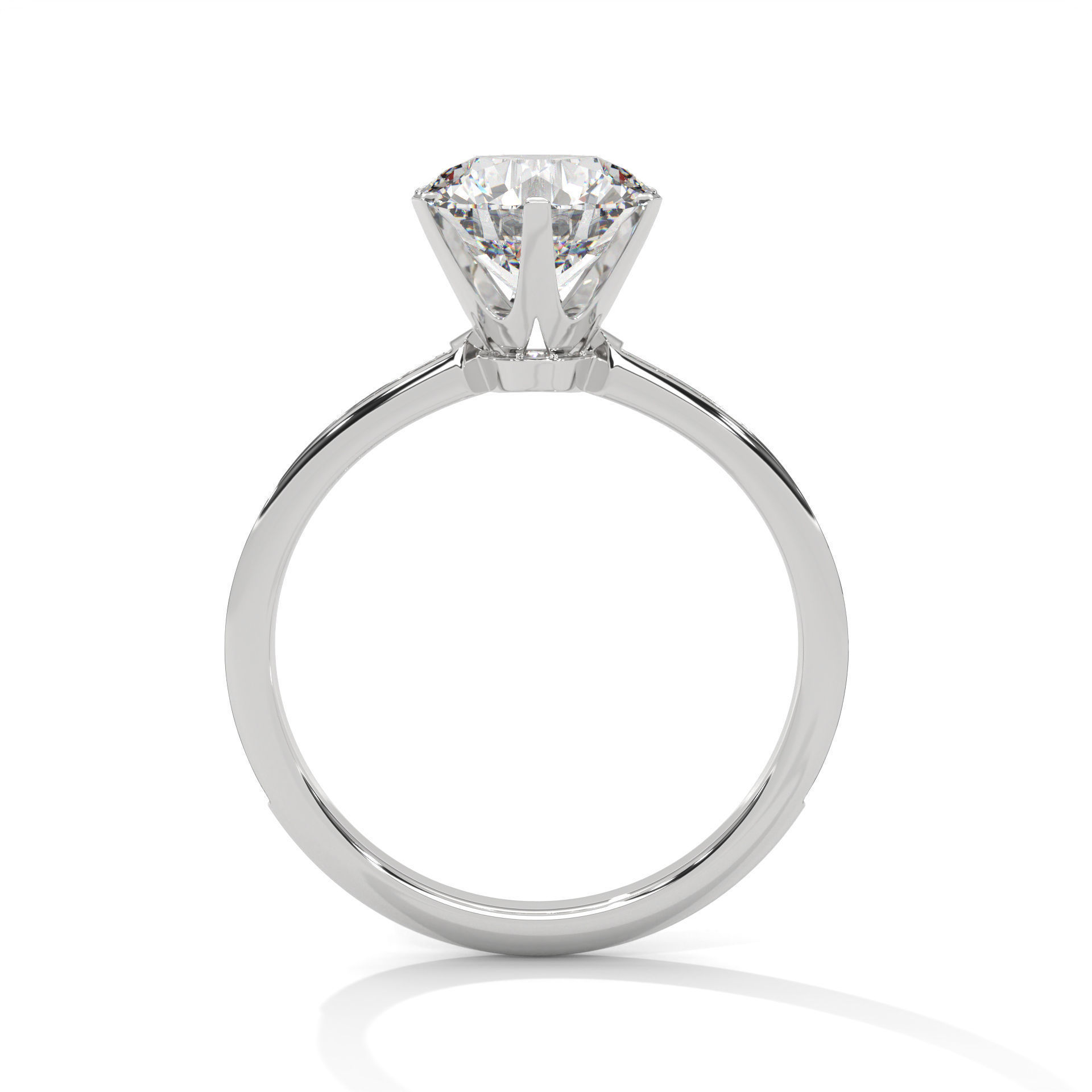 Solitaire ring with 360 view animation  3D print model_6