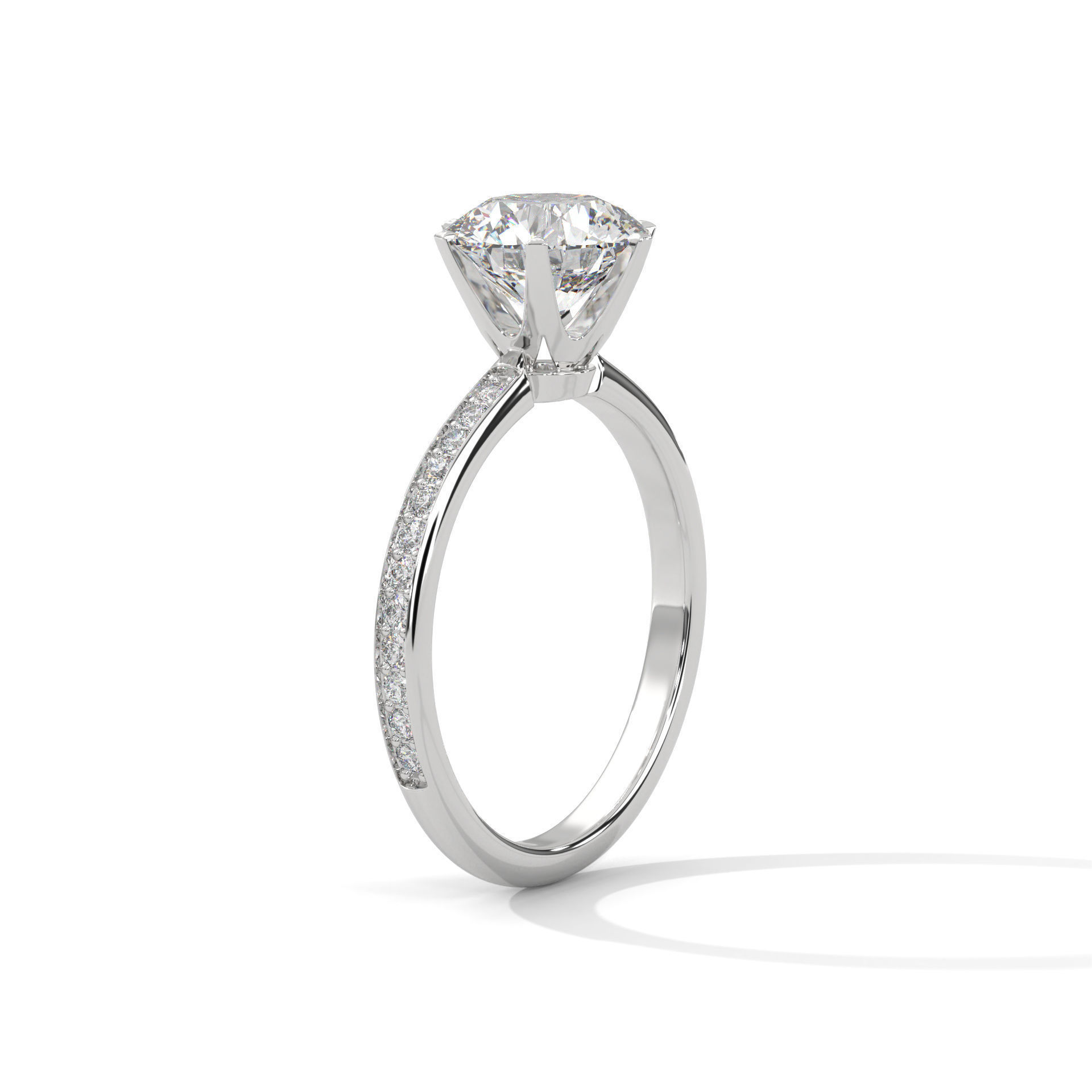 Solitaire ring with 360 view animation  3D print model_3