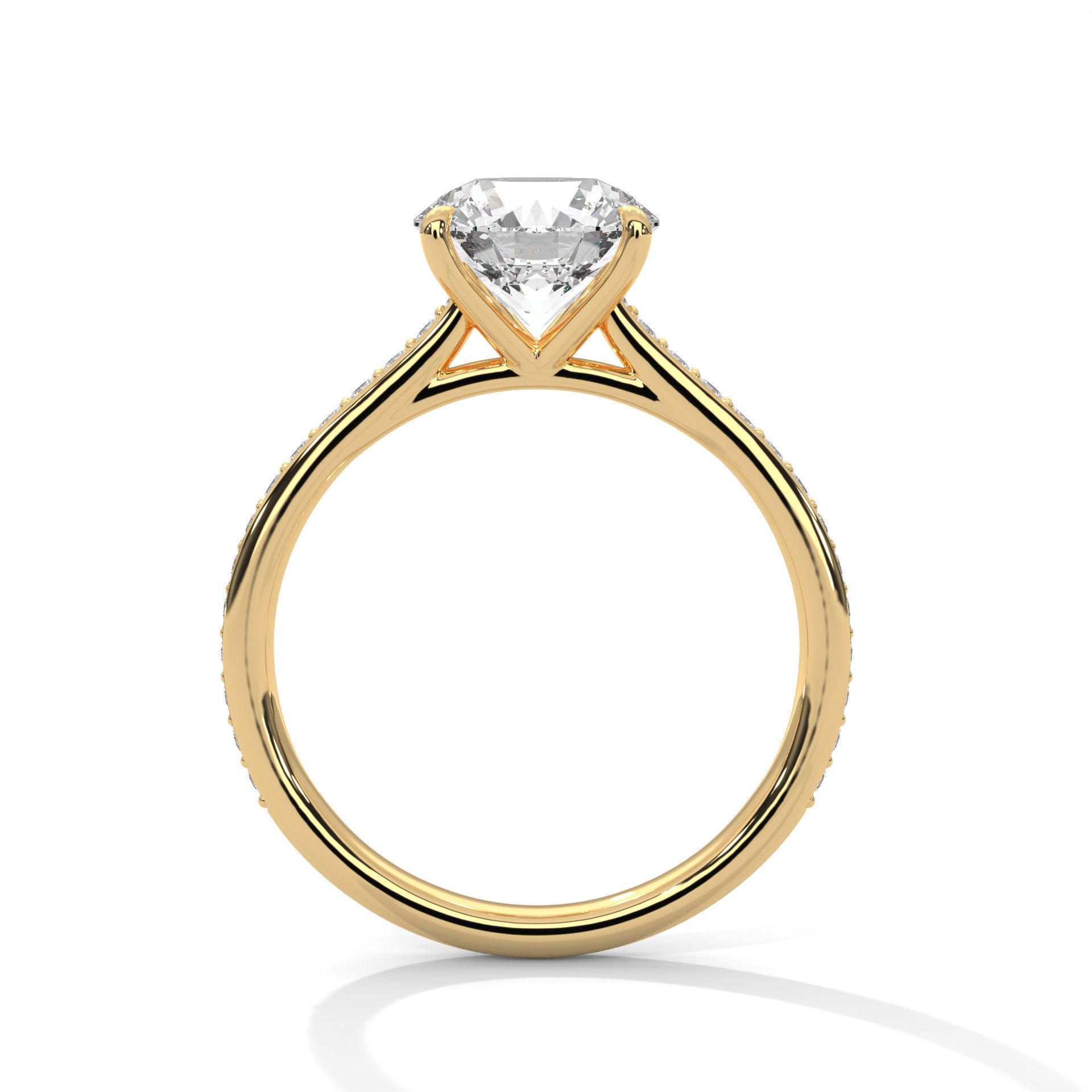 Solitaire ring with 360 view animation 3D print model_8