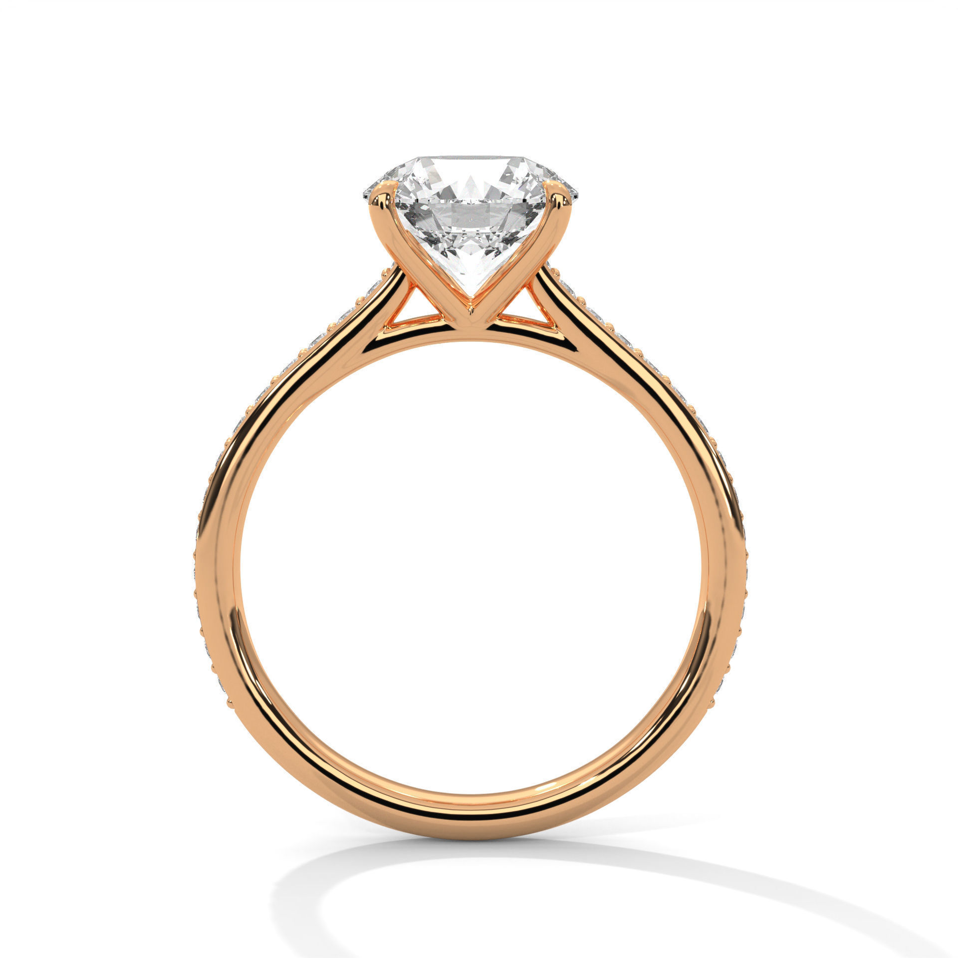 Solitaire ring with 360 view animation 3D print model_7