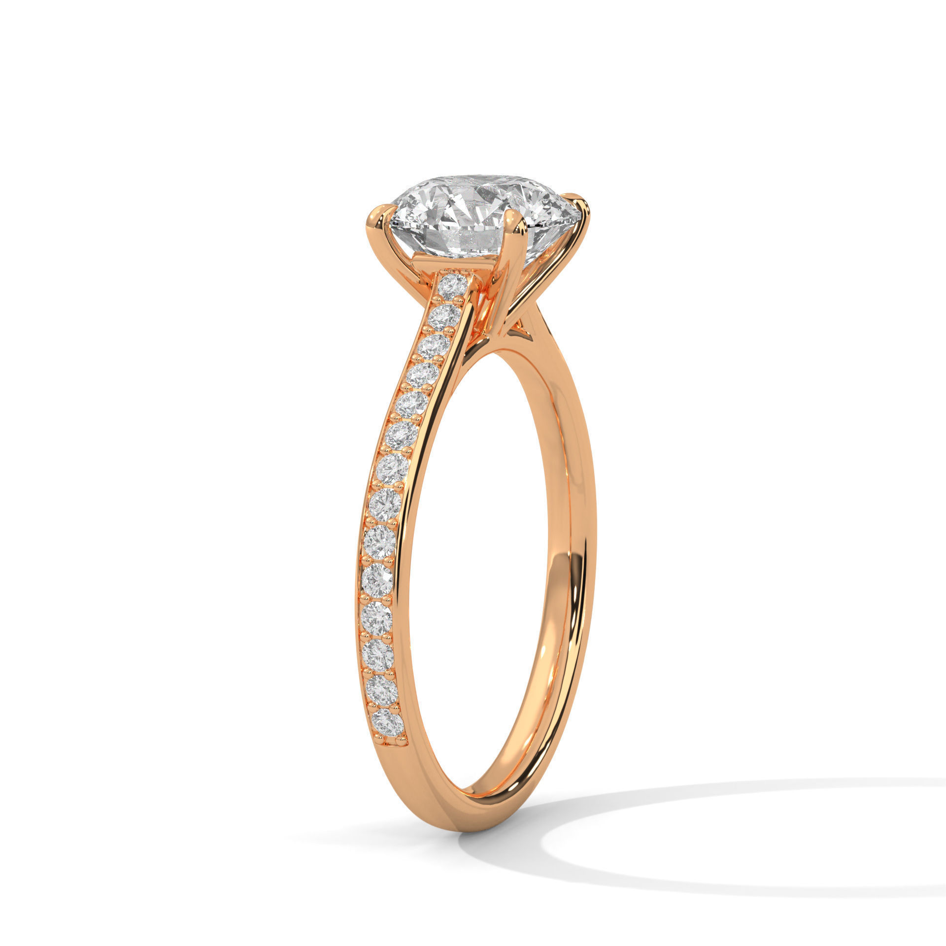 Solitaire ring with 360 view animation 3D print model_4