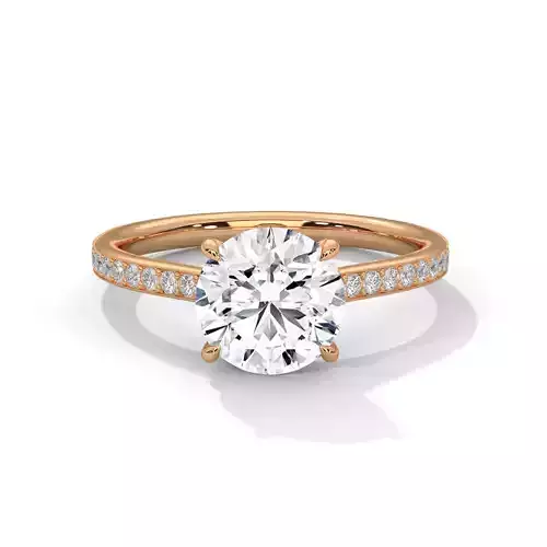 Solitaire ring with 360 view animation