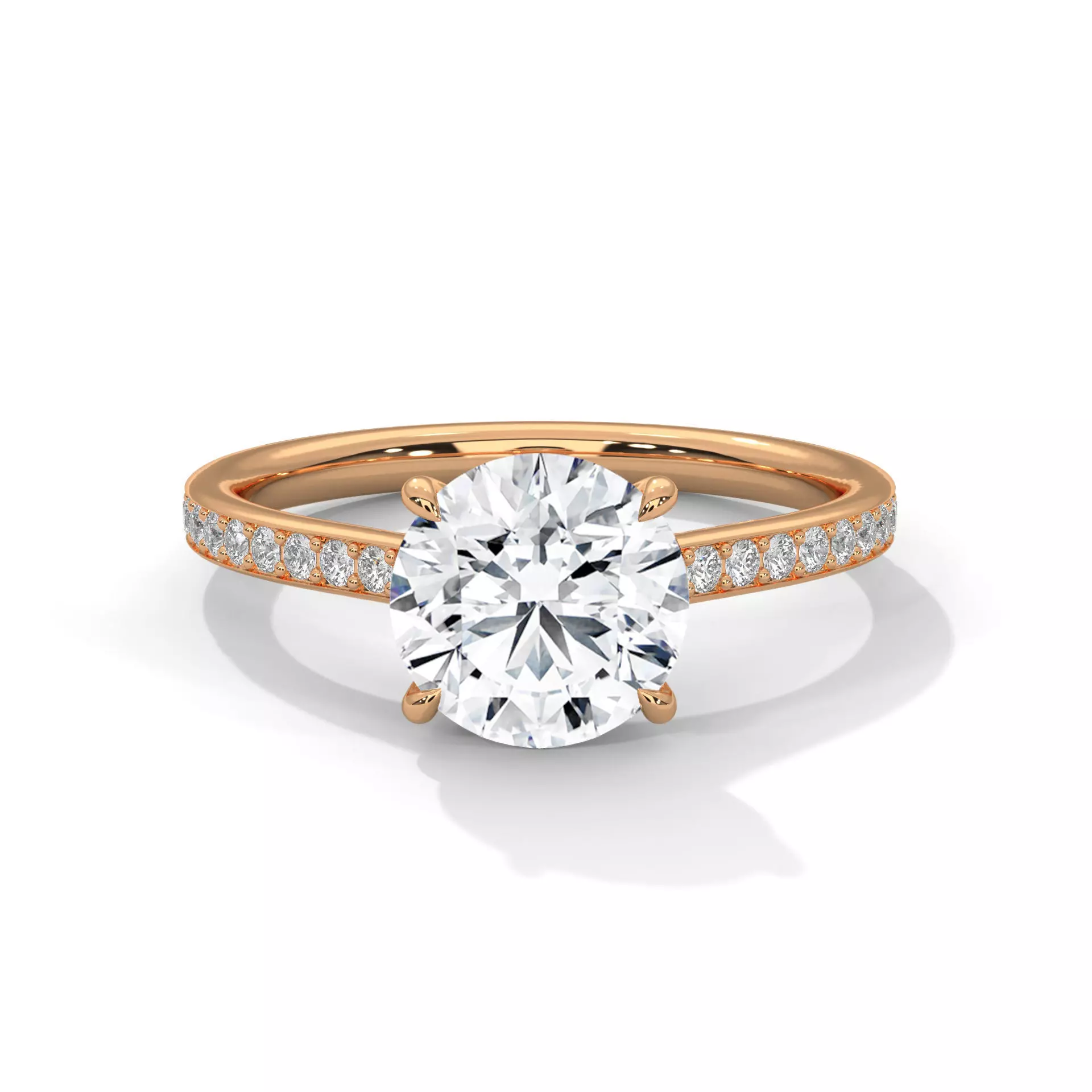 Solitaire ring with 360 view animation 3D print model_0