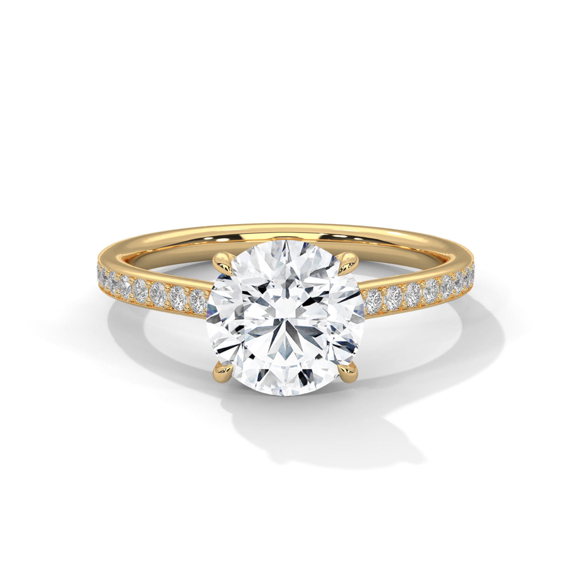 Solitaire ring with 360 view animation 3D print model_1
