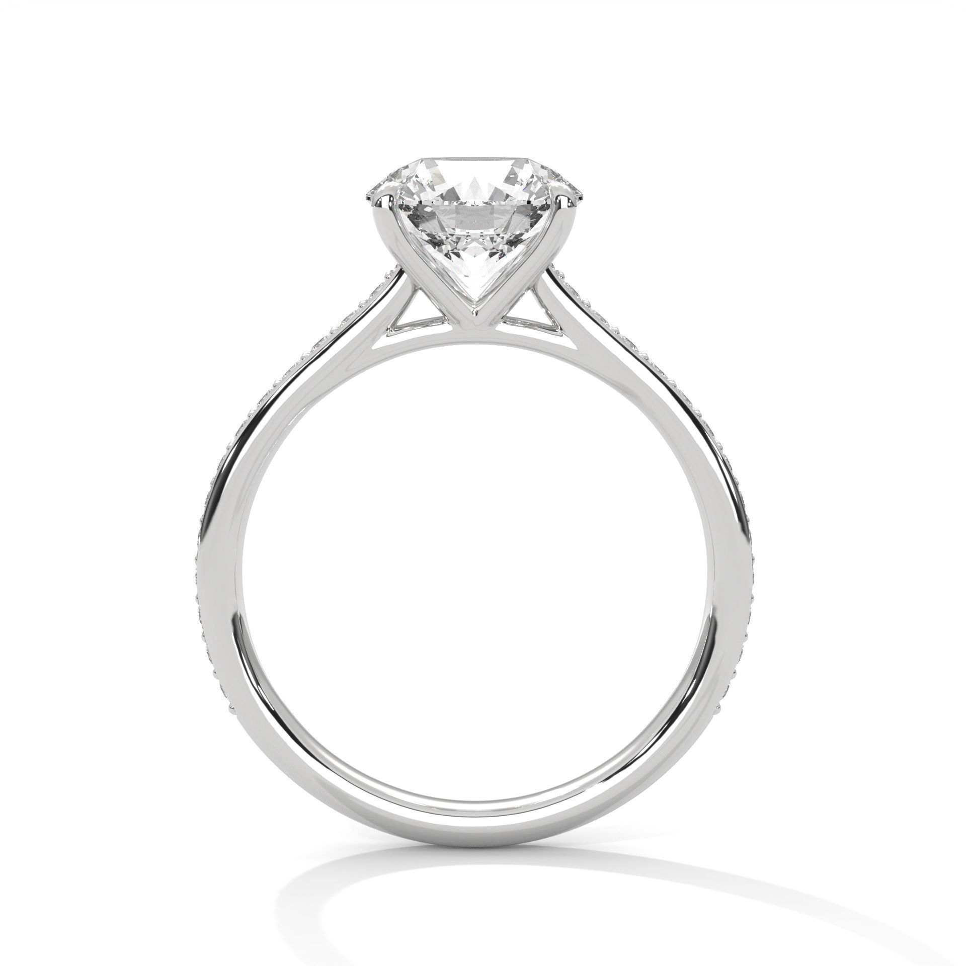 Solitaire ring with 360 view animation 3D print model_6