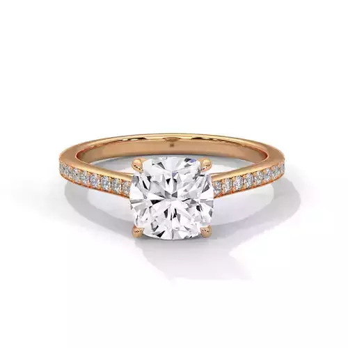 Solitaire ring with 360 view animation