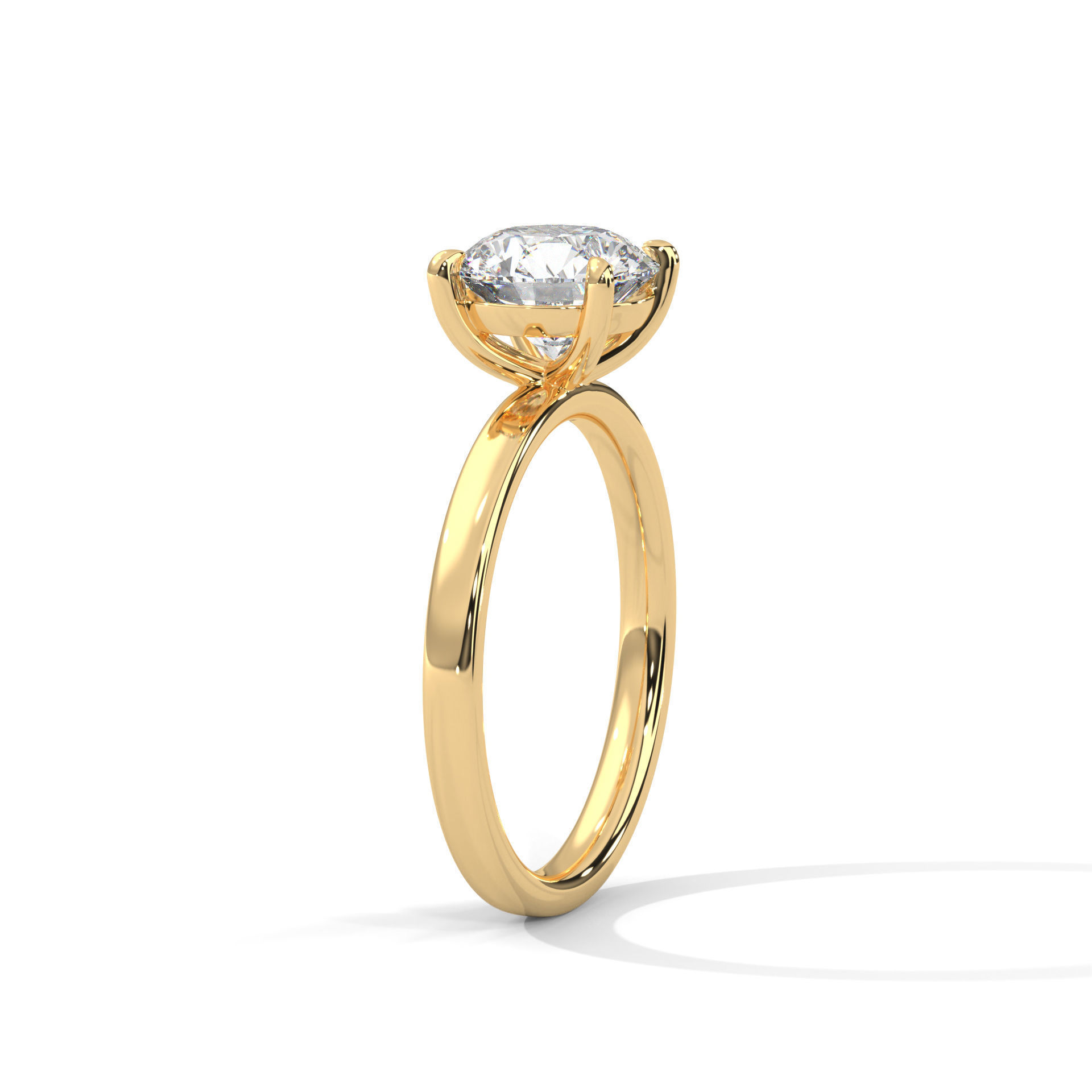 Mono Solitaire ring with 360 view animation 3D print model_7