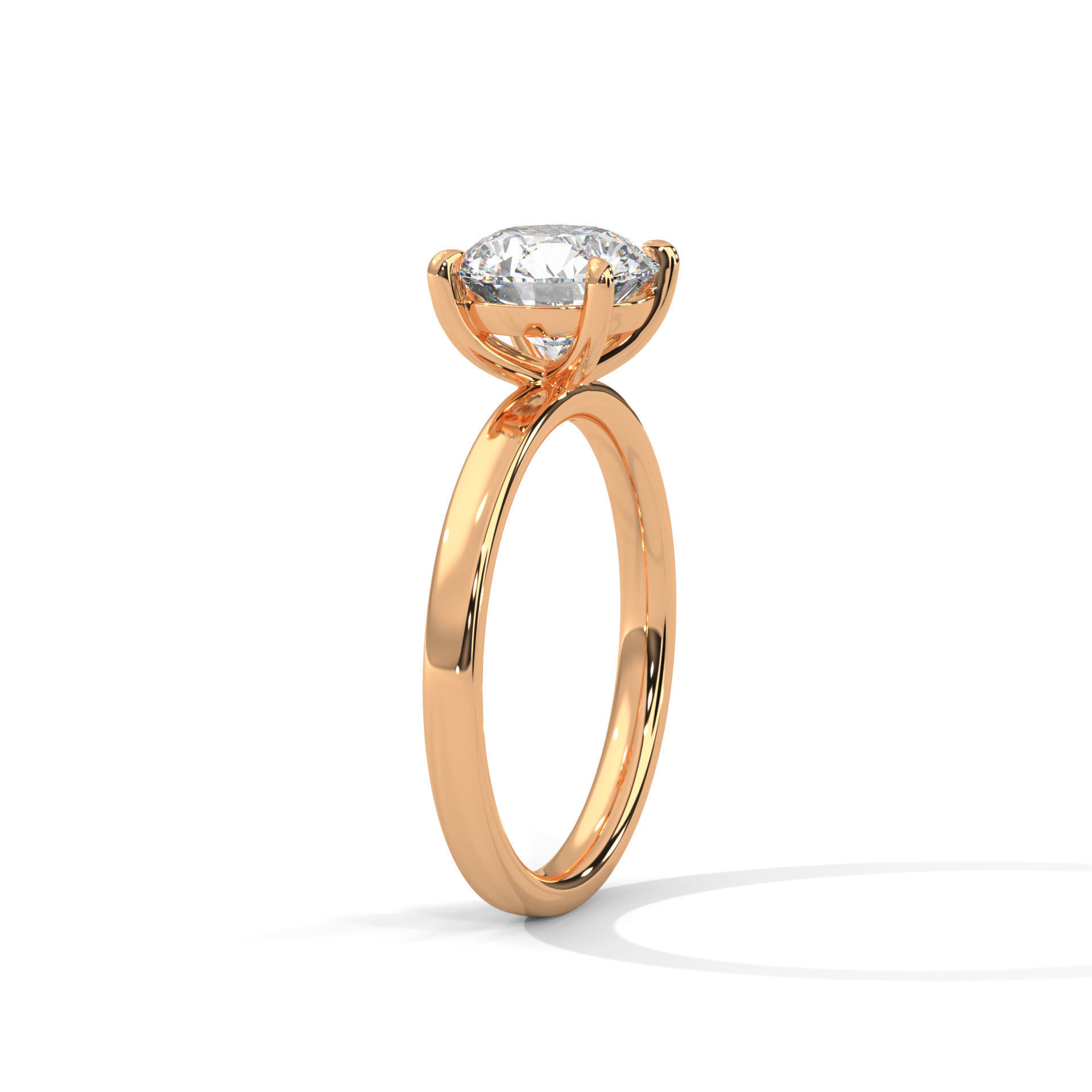 Mono Solitaire ring with 360 view animation 3D print model_3