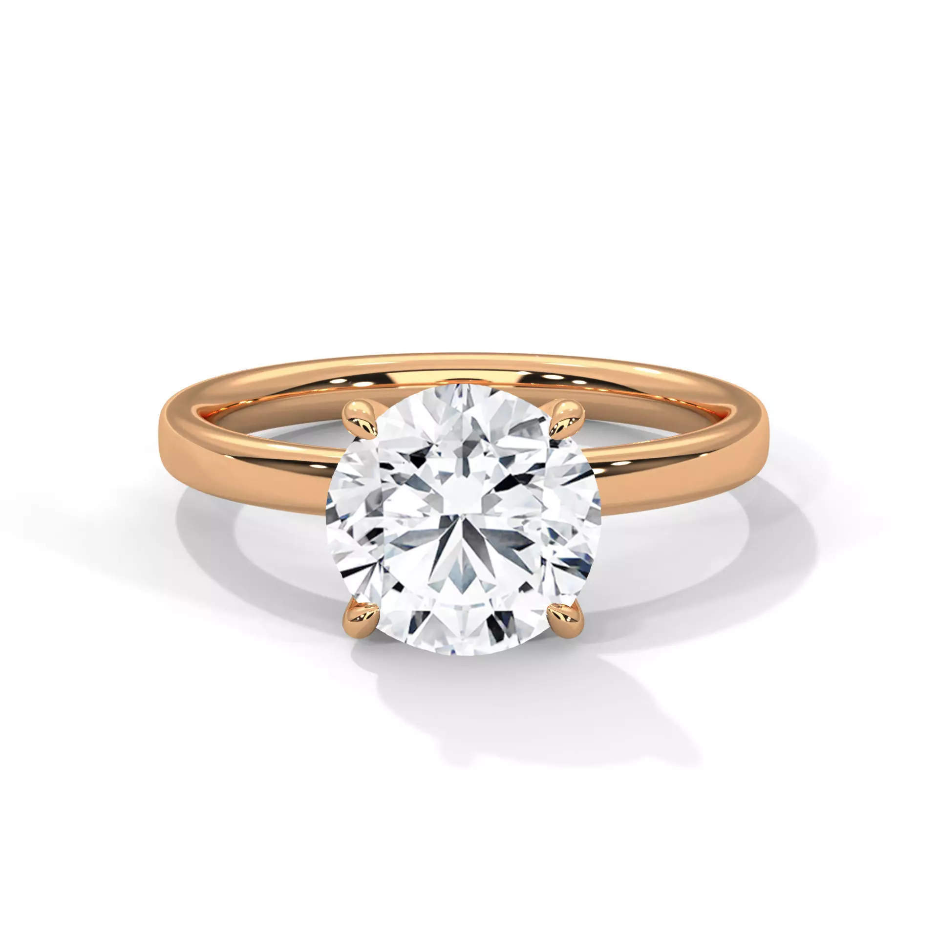 Mono Solitaire ring with 360 view animation 3D print model_0