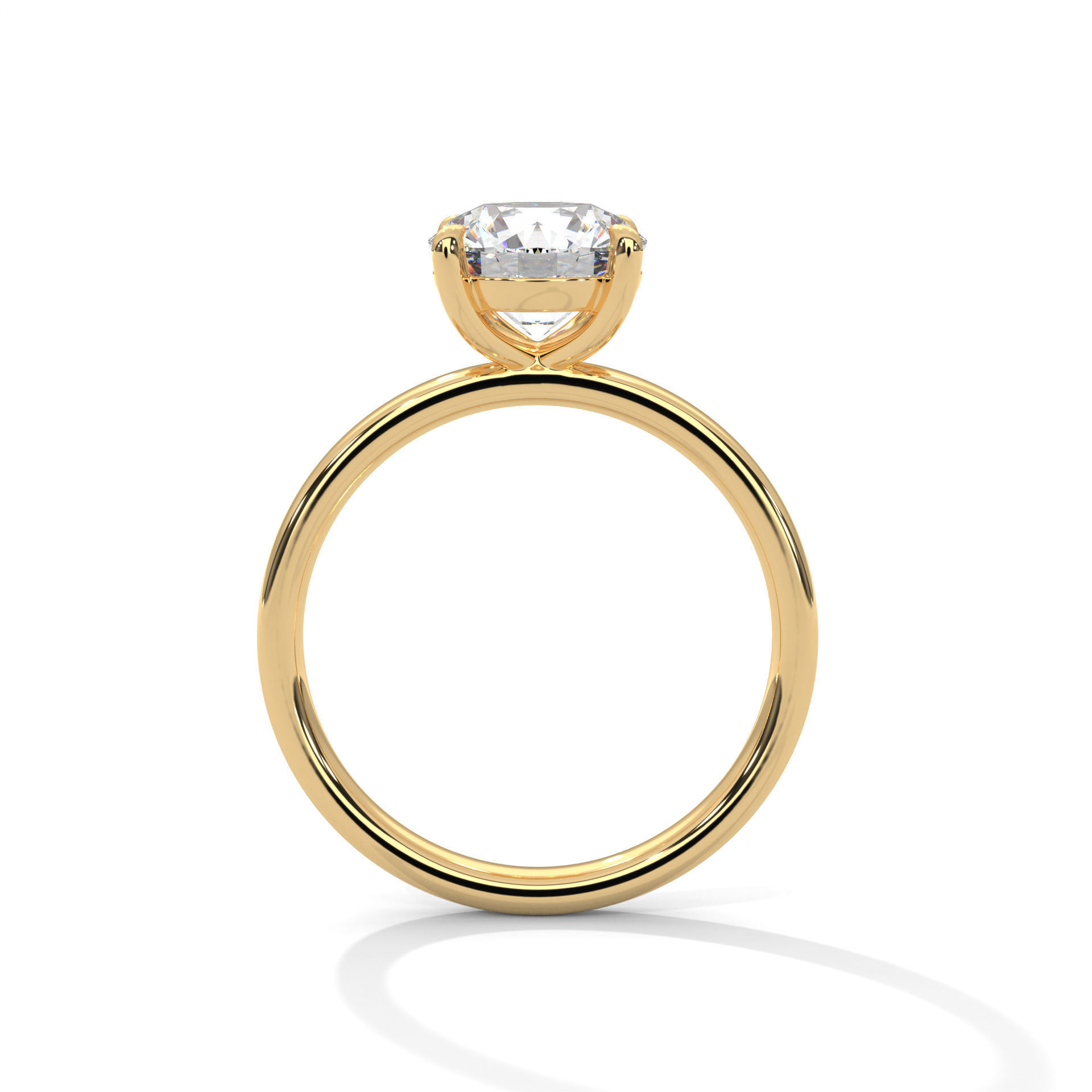 Mono Solitaire ring with 360 view animation 3D print model_5