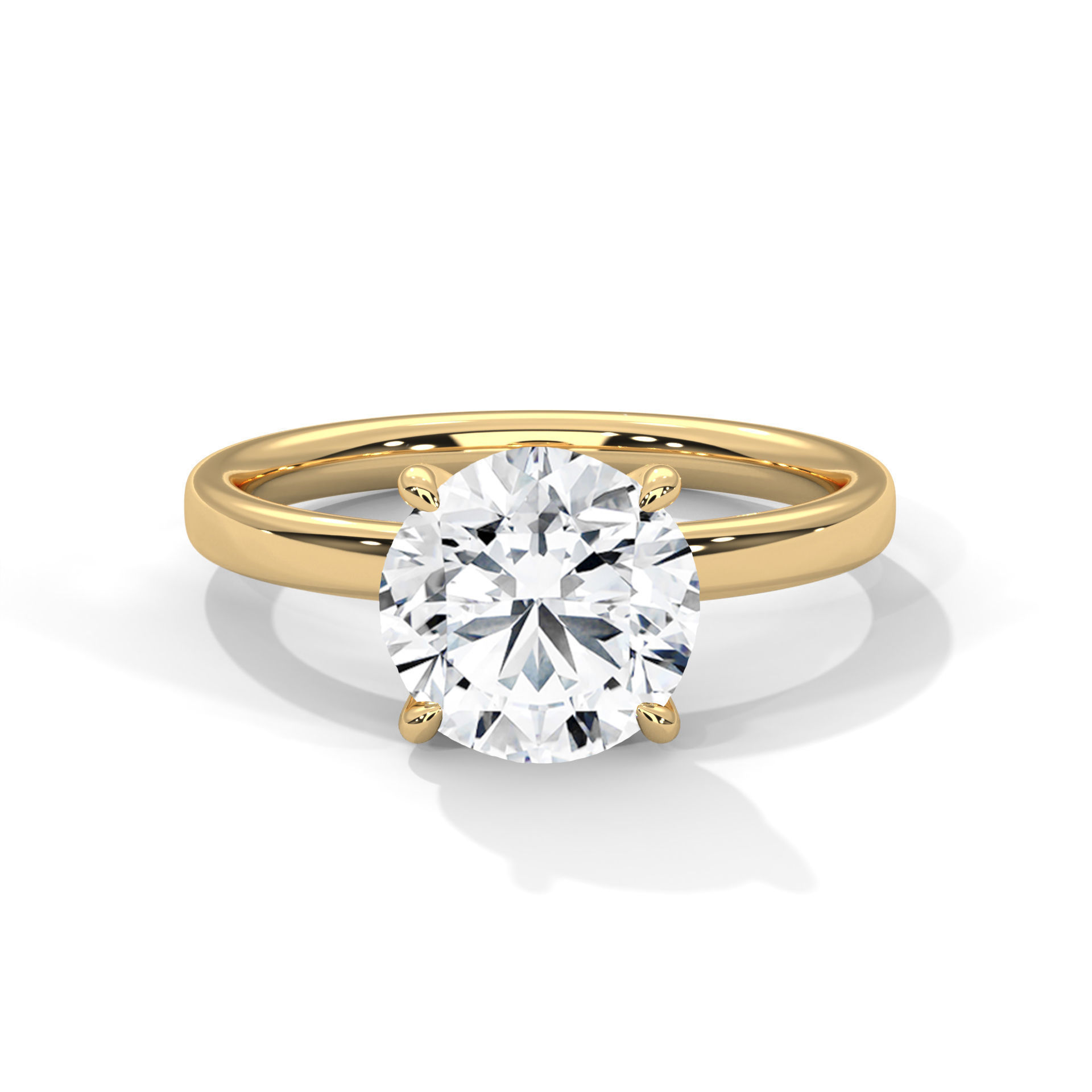Mono Solitaire ring with 360 view animation 3D print model_1
