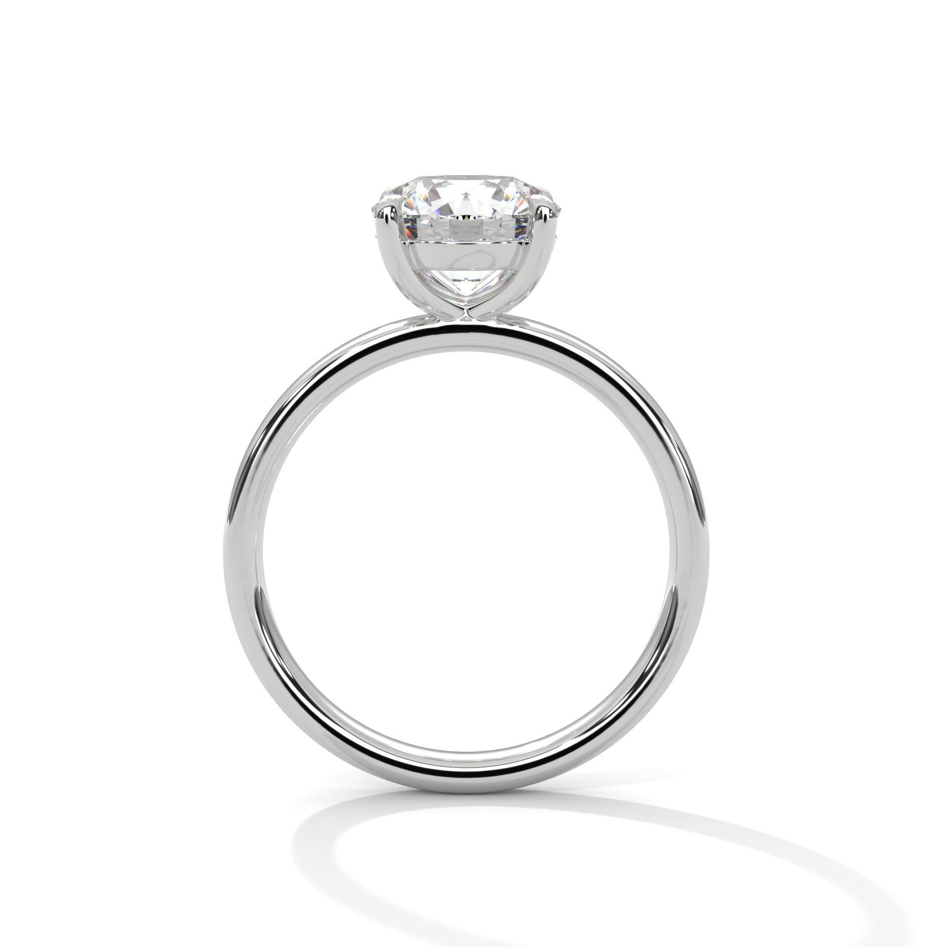 Mono Solitaire ring with 360 view animation 3D print model_4