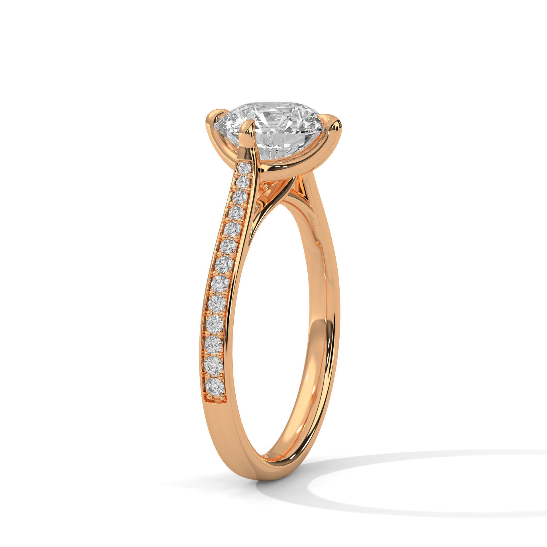 Solitaire ring with 360 view animation 3D print model_4