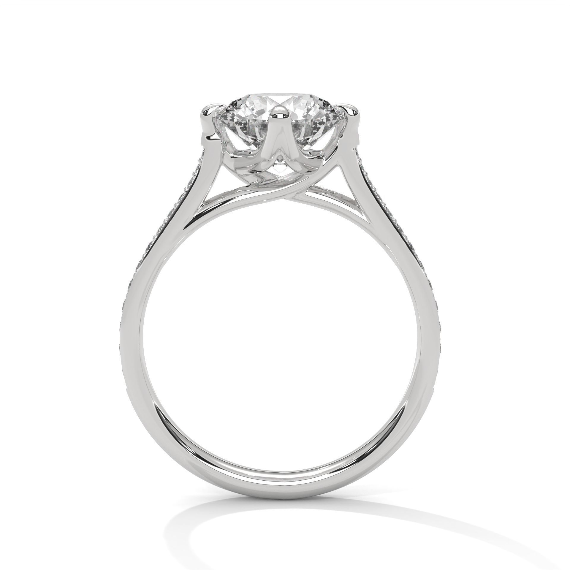 Solitaire ring with 360 view animation 3D print model_9