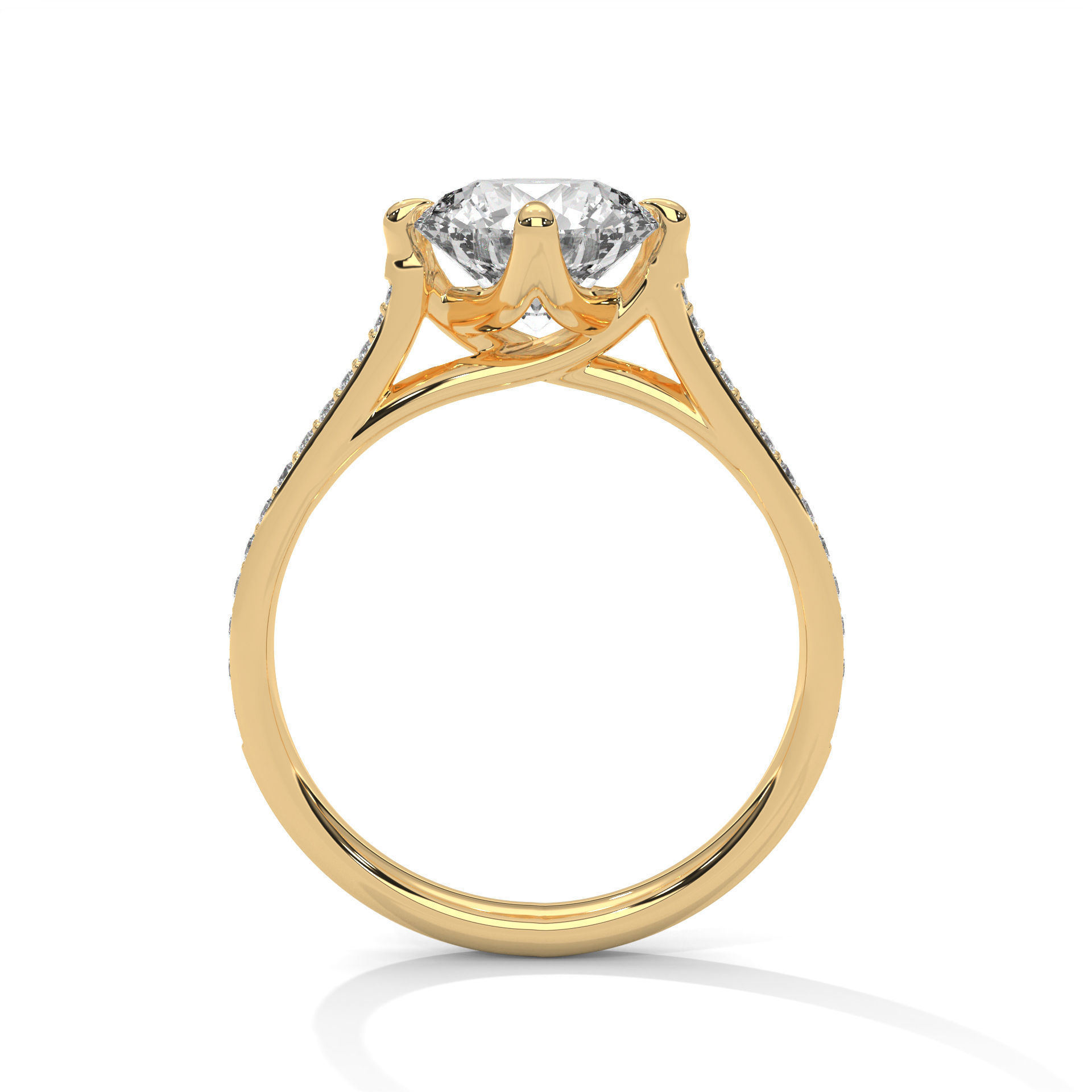 Solitaire ring with 360 view animation 3D print model_8