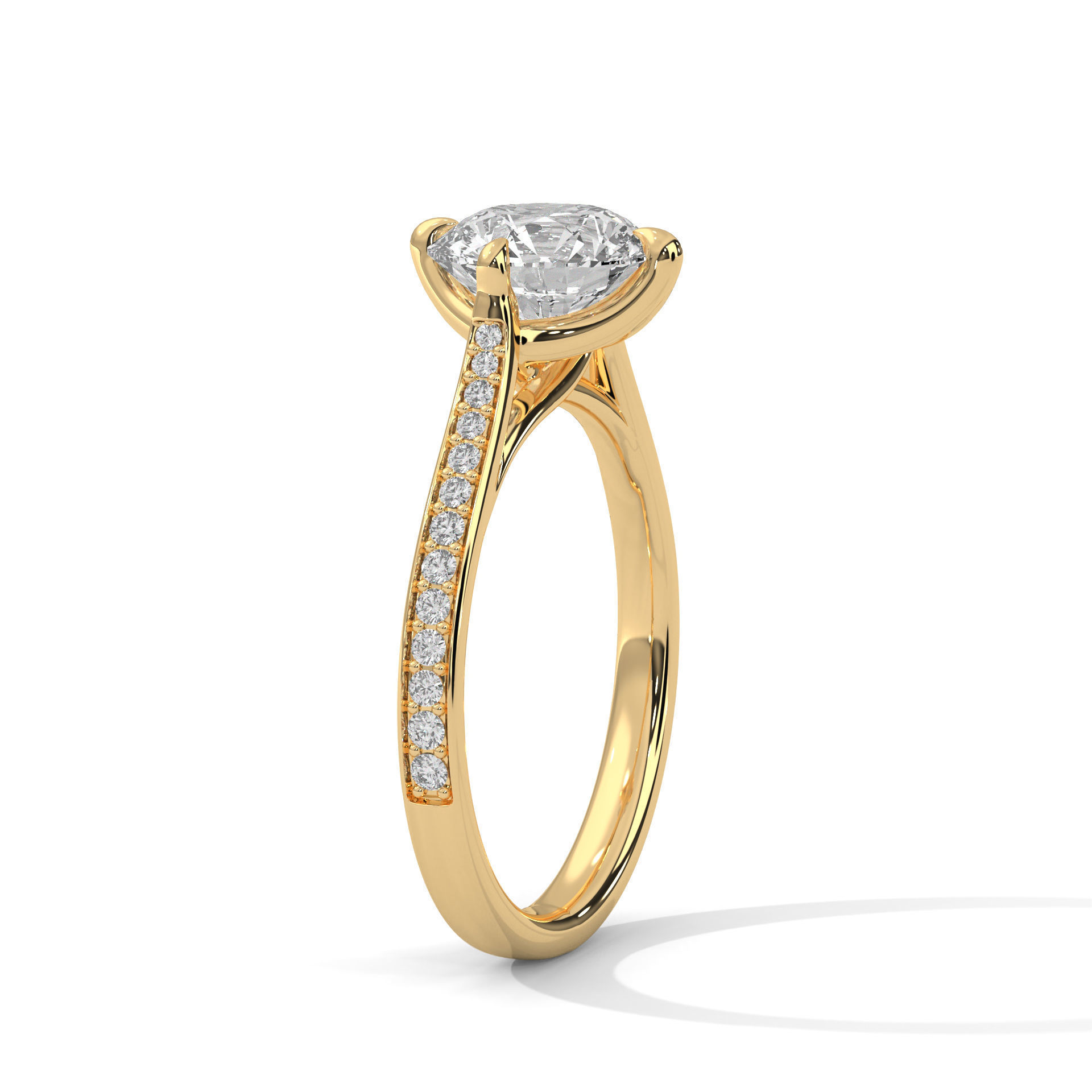 Solitaire ring with 360 view animation 3D print model_5