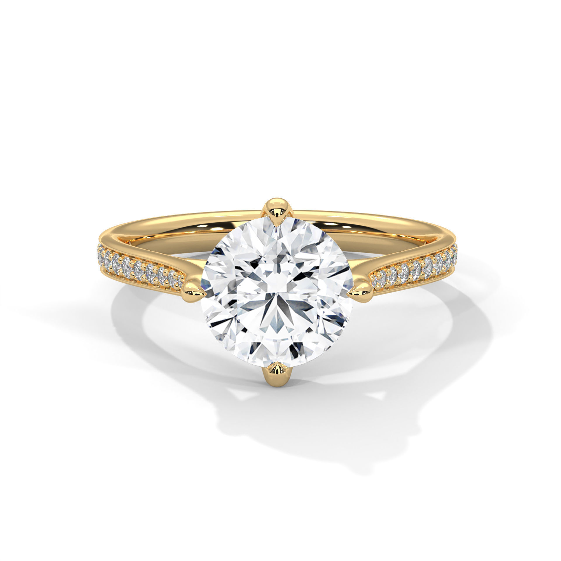 Solitaire ring with 360 view animation 3D print model_1